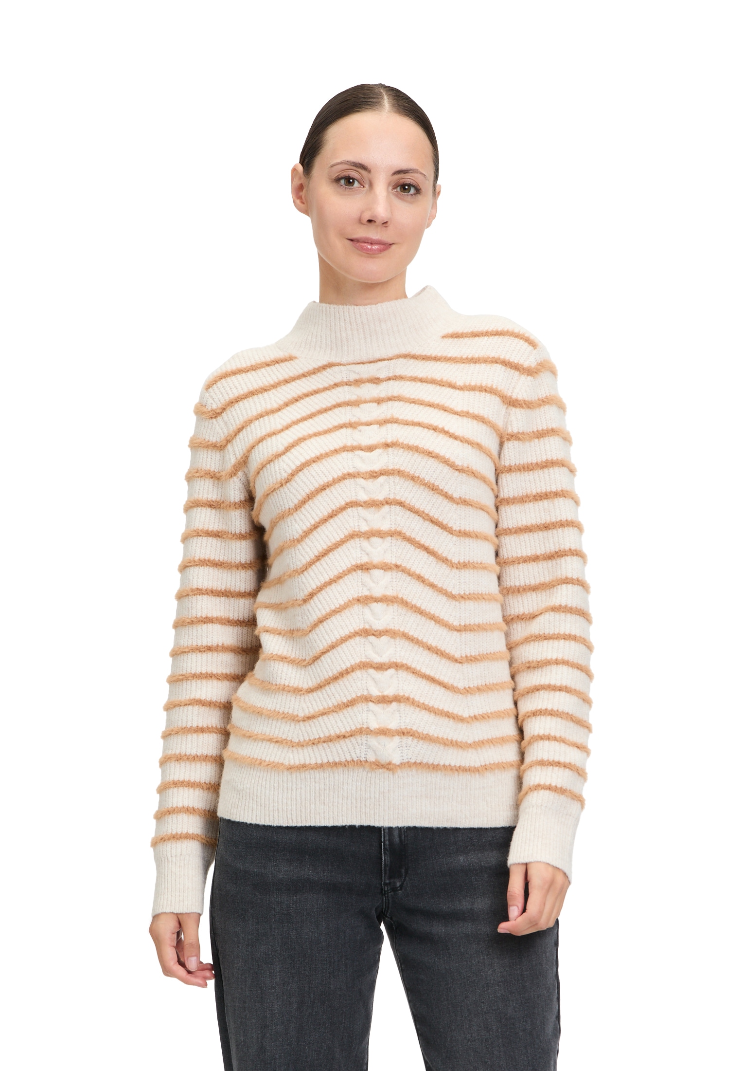 Betty&Co Strickpullover "Damen Strickpullover mit Rundhalsausschnitt", 1 St günstig online kaufen
