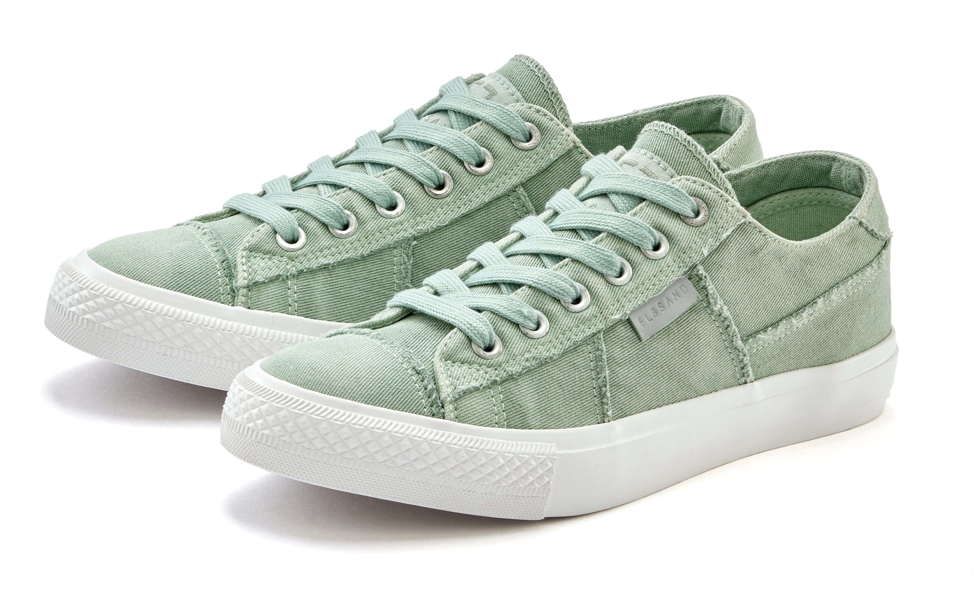 Elbsand Sneaker "Schnürschuh, Stoffschuhe, Textilschuhe, Turnschuh, Freizeitschuh" Schnürhalbschuh aus Textil in modernem Used-Look VEGAN