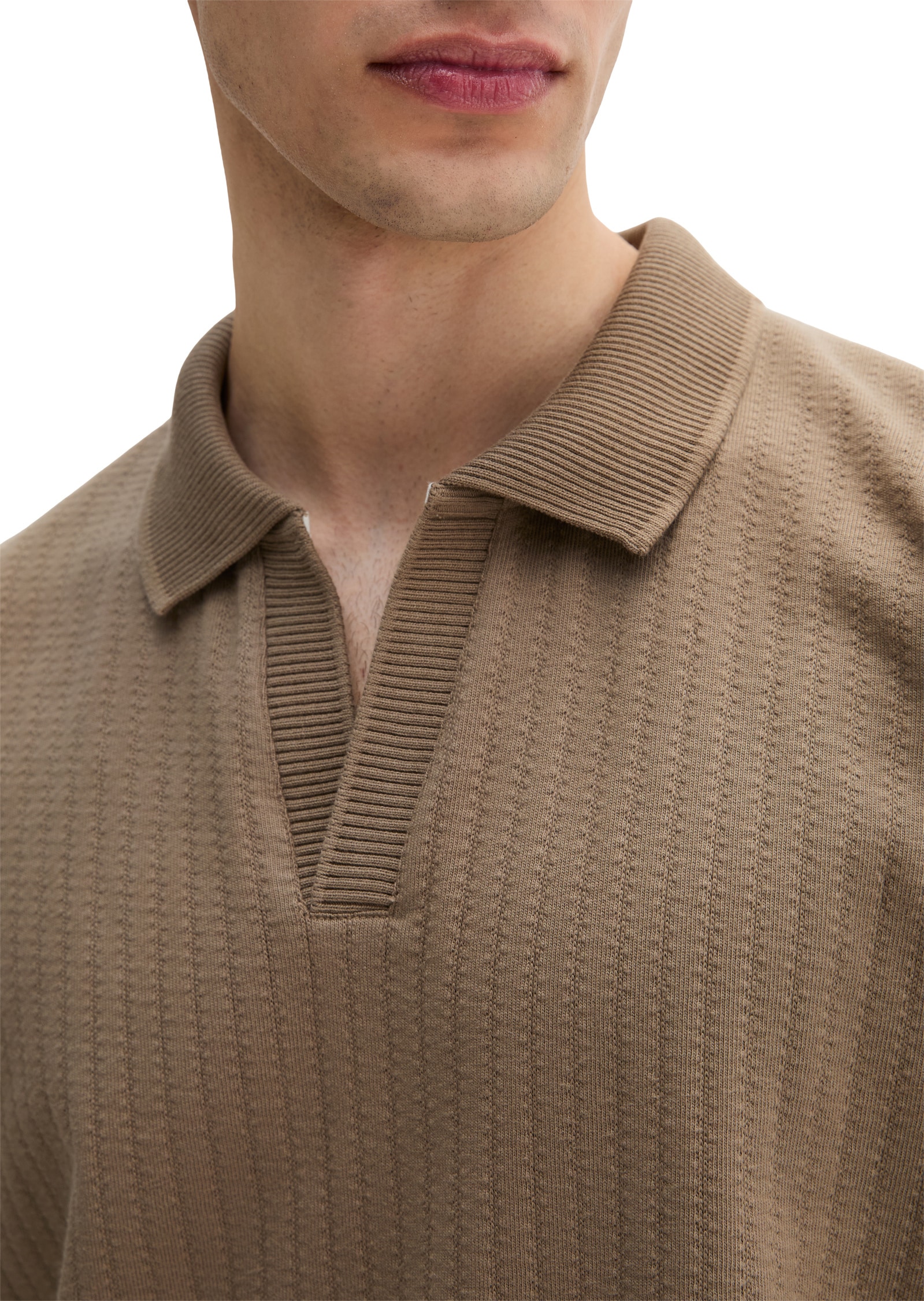 Marc O'Polo Poloshirt »aus schwerem Ripp-Jersey«