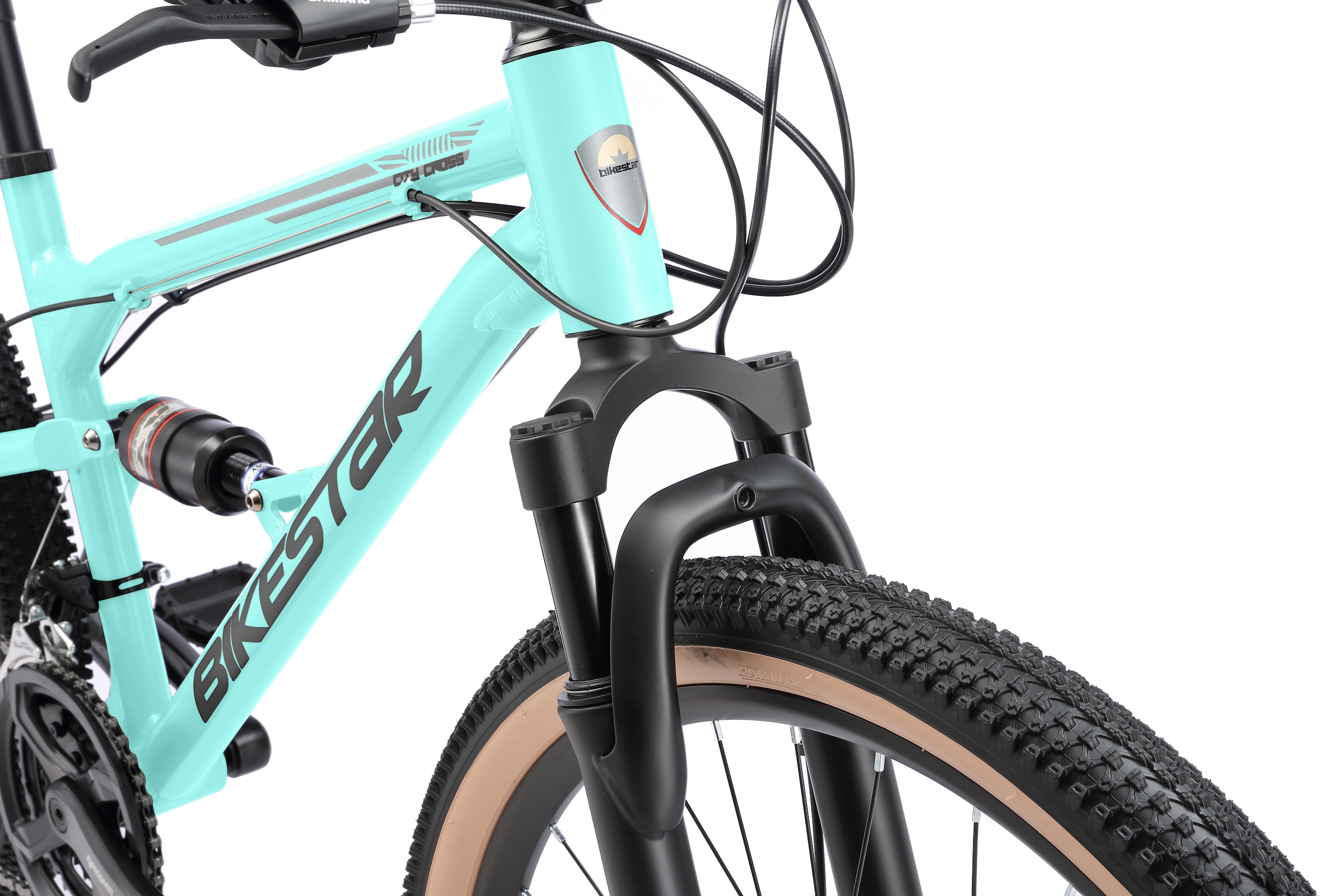 Bikestar Mountainbike 21 Gang Shimano RD-TY300 Schaltwerk Kettenschaltung für Damen und Herren, Kettenschaltung