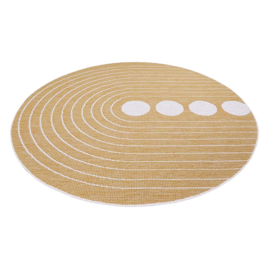 Carpet City Outdoorteppich »DUO RUG 5739«, rund, 5 mm Höhe, Wendeteppich Wetterfest In- & Outdoor, Balkon, Terrasse, Wohnzimmer