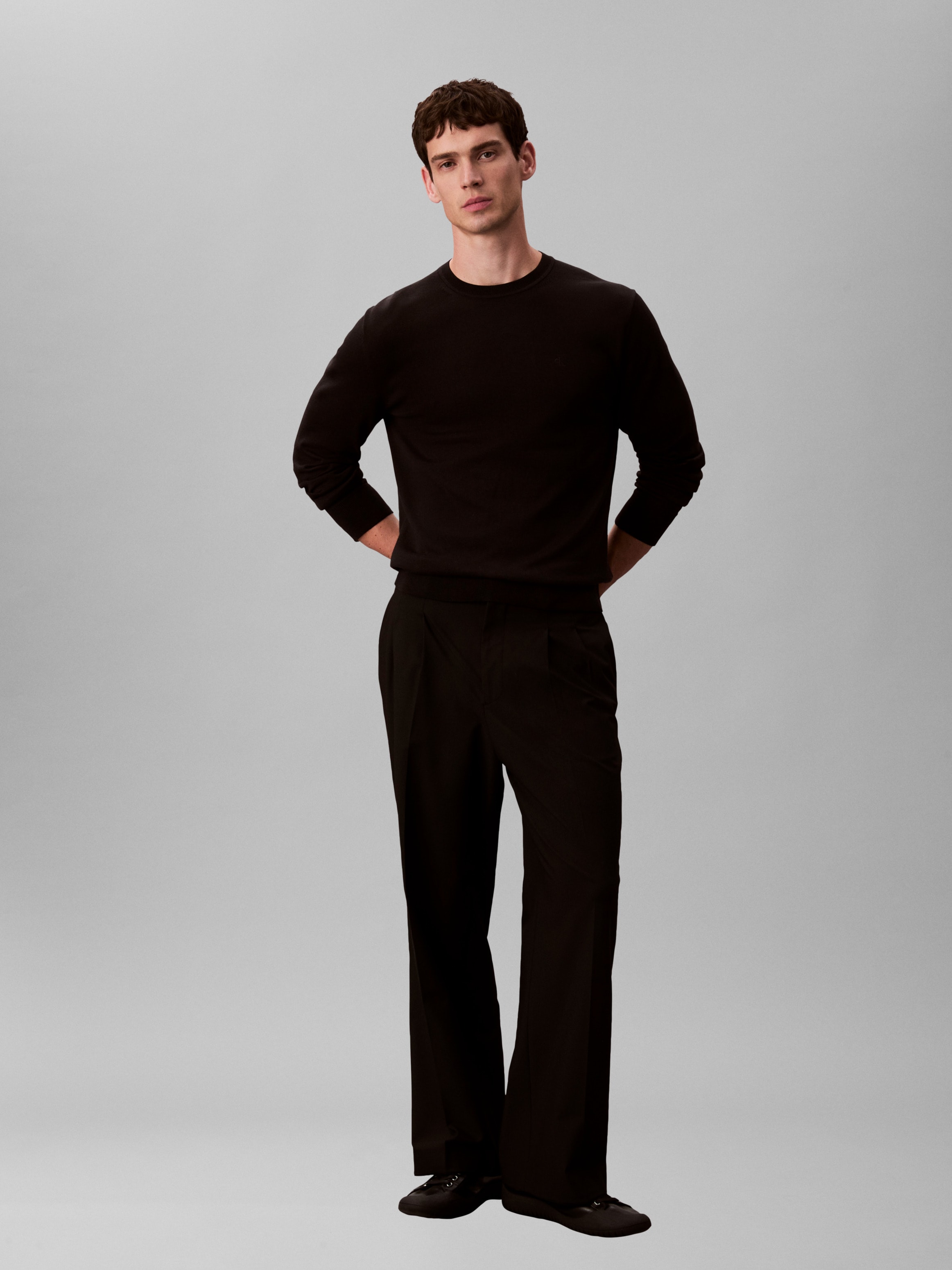 Calvin Klein Jeans Strickpullover »LS SUPIMA COTTON CREW 14GG« Mit Rundhalsausschnitt