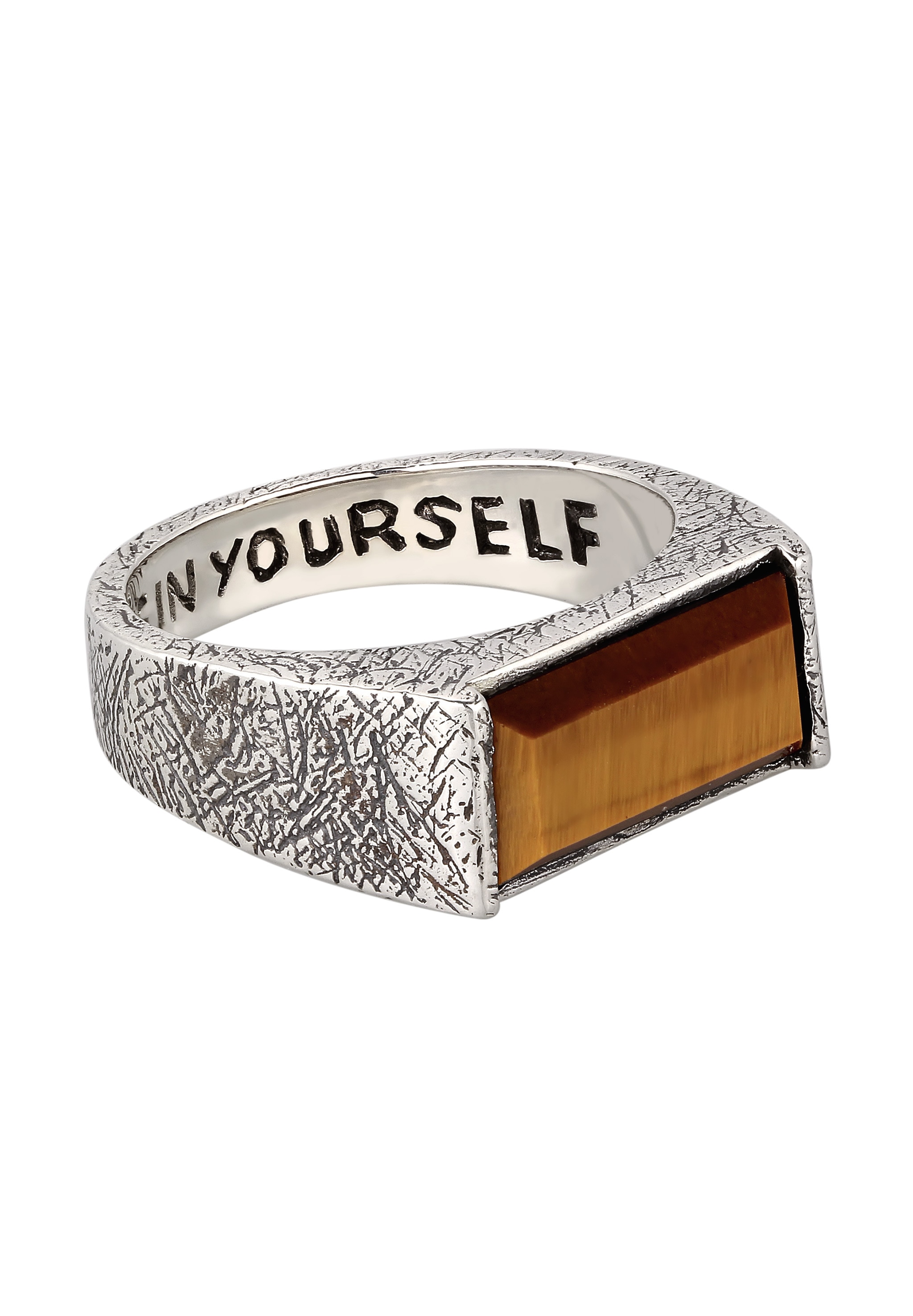 HAZE & GLORY Siegelring »Ring Siegelring Tigerauge 925 Sterling Silber- Tigers Valley«