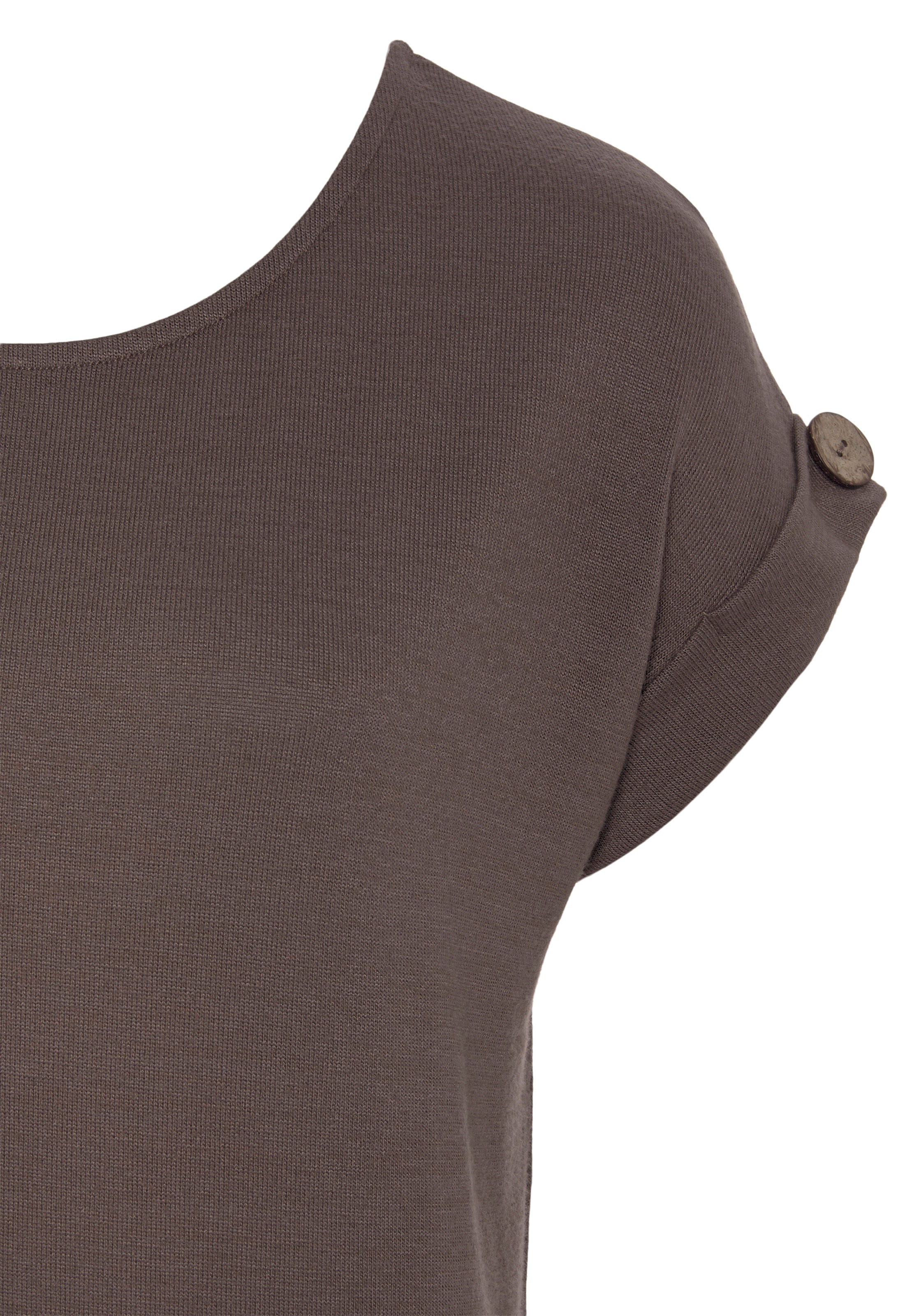 Thumbnail - LASCANA Kurzarmshirt "mit Knopfdetail am Ärmelabschluss", aus weichem Viskose-Feinstrick