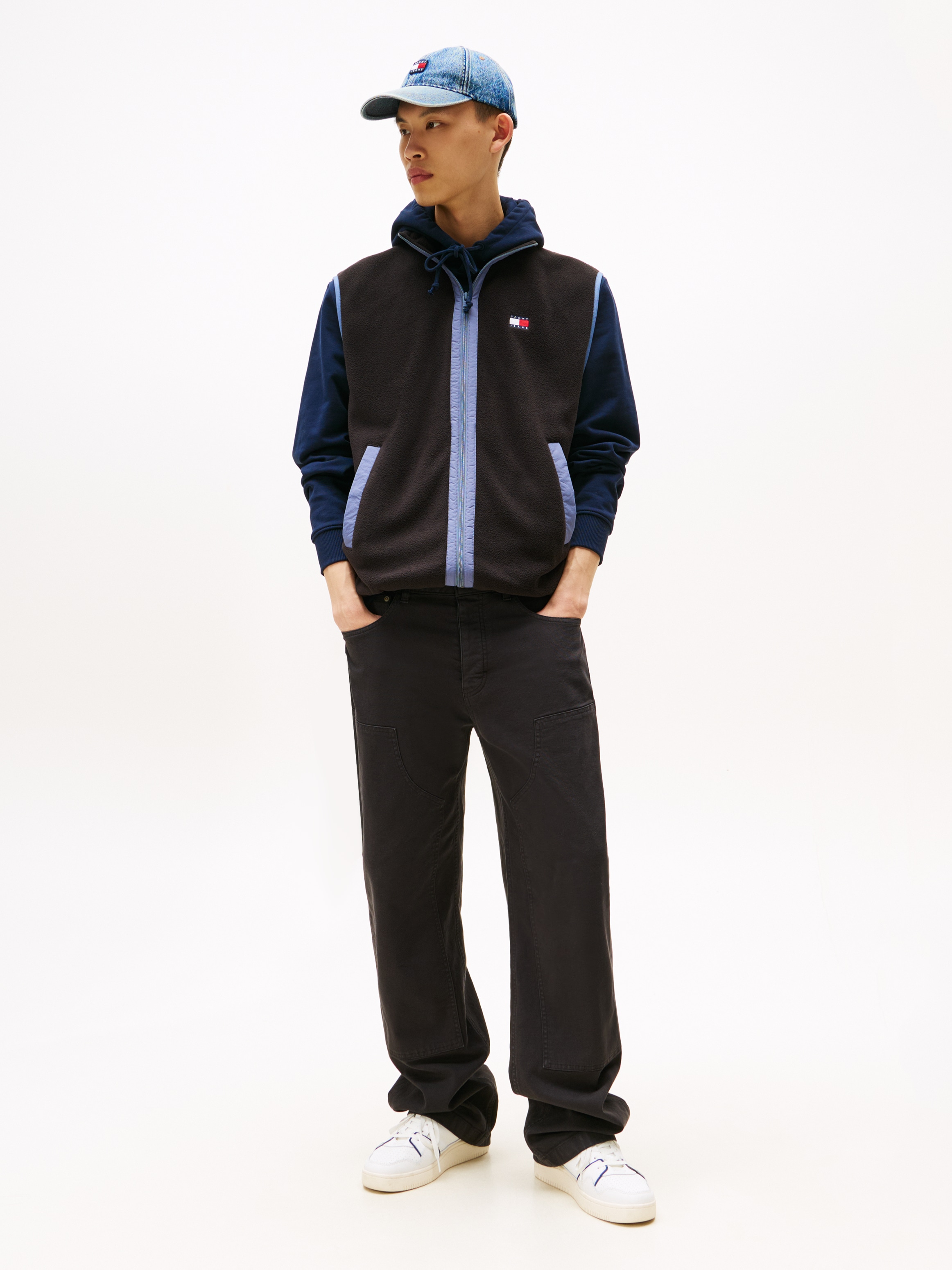 Tommy Jeans Fellimitatweste »TJM REG POLAR FLEECE VEST EXT«, Mit Rundhalsausschnitt