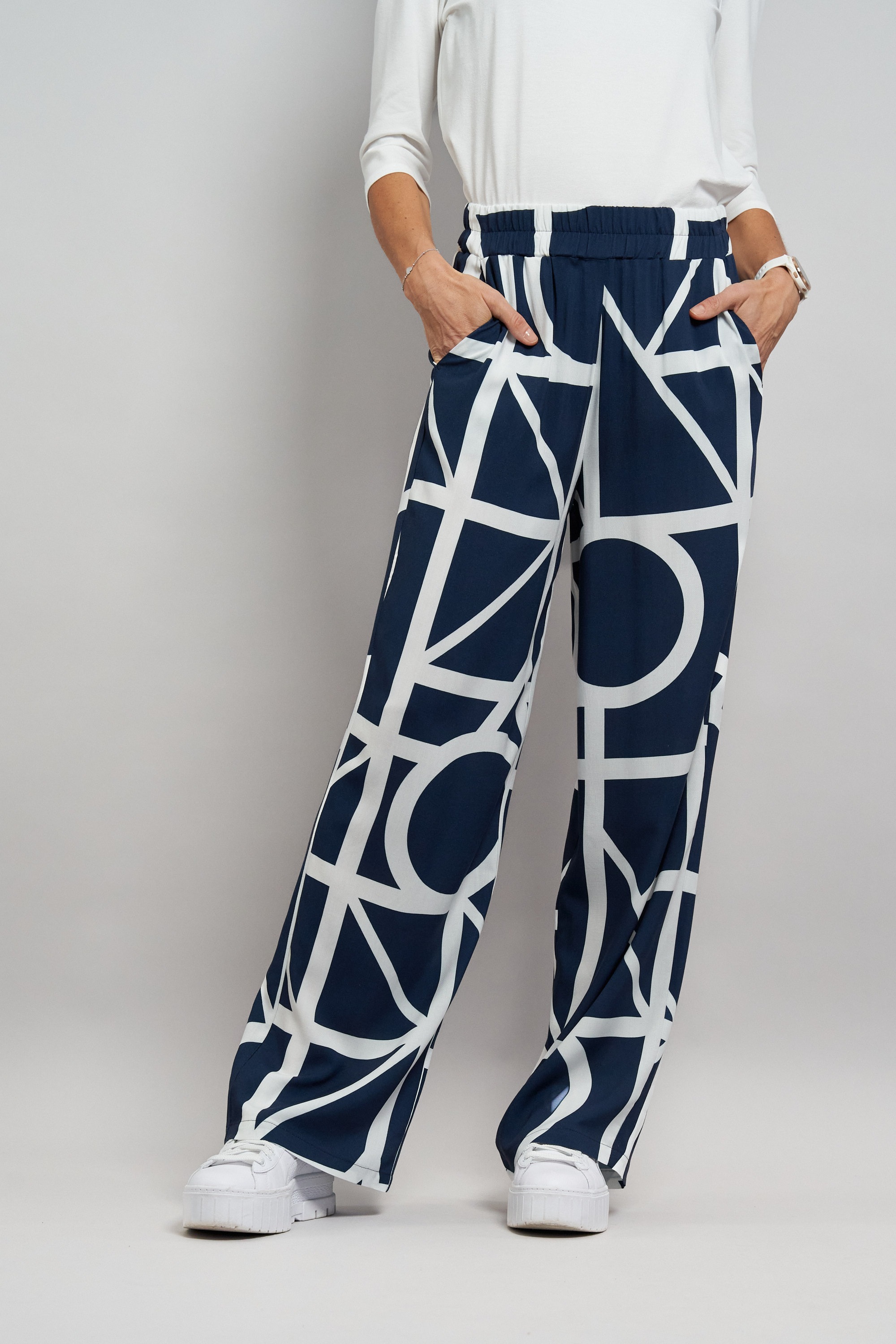 Seidel Moden Stoffhose "Otto exclusiv" mit grafischem Muster und weitem Sch günstig online kaufen