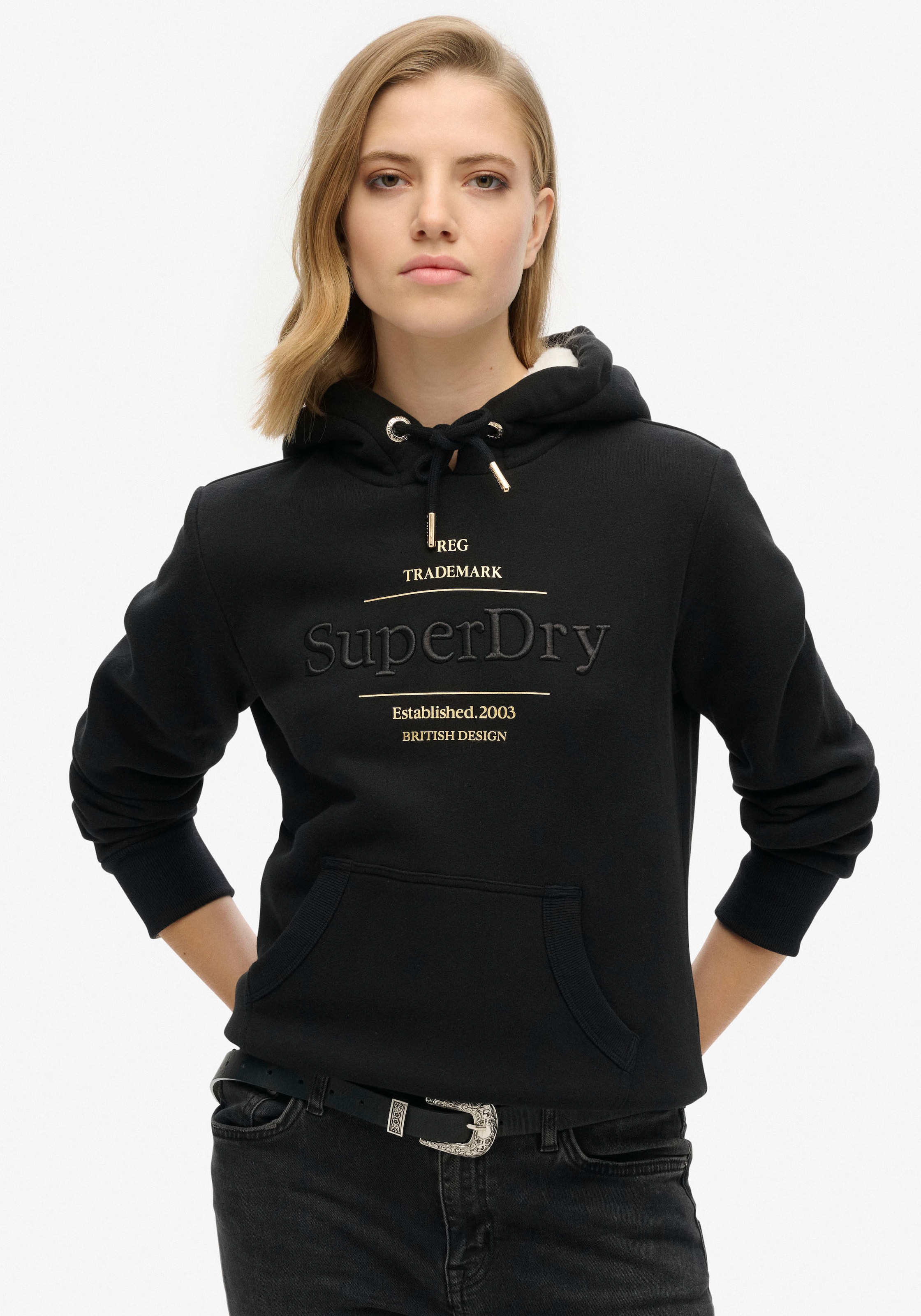 Superdry Kapuzensweatshirt "Luxe Metallic Logo Hoodie"