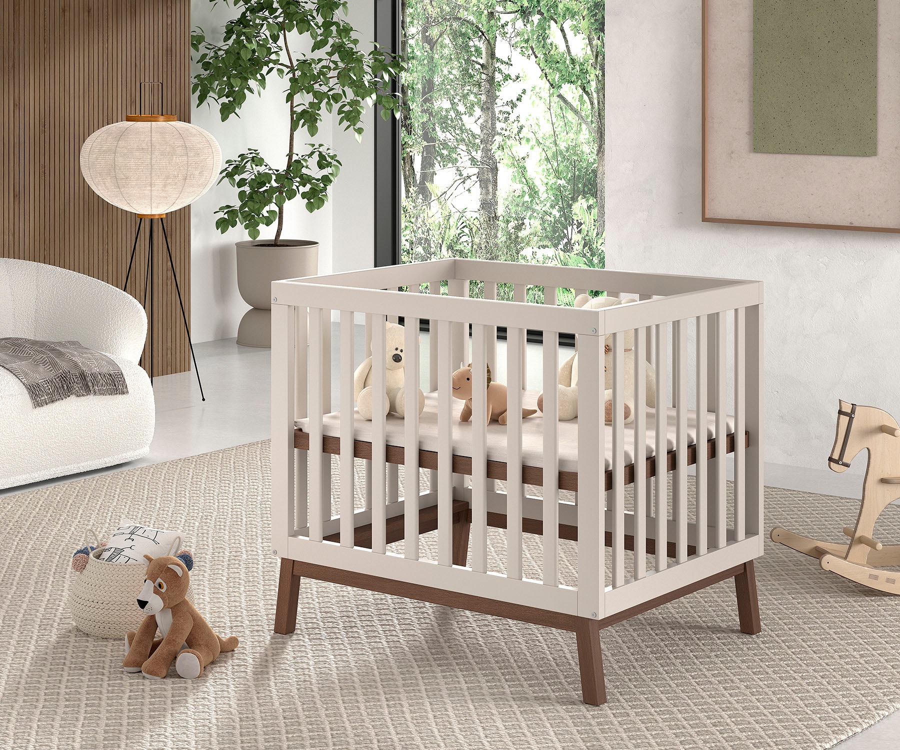 Vipack »Sezane, Spiel- und Kuschelfläche 75 x 95 cm, 3-fach höhenverstellbar« bis 15 kg Farbe Clay Absatz Nussbaumfarbig oder Kiefer massiv nussbaumfarbig