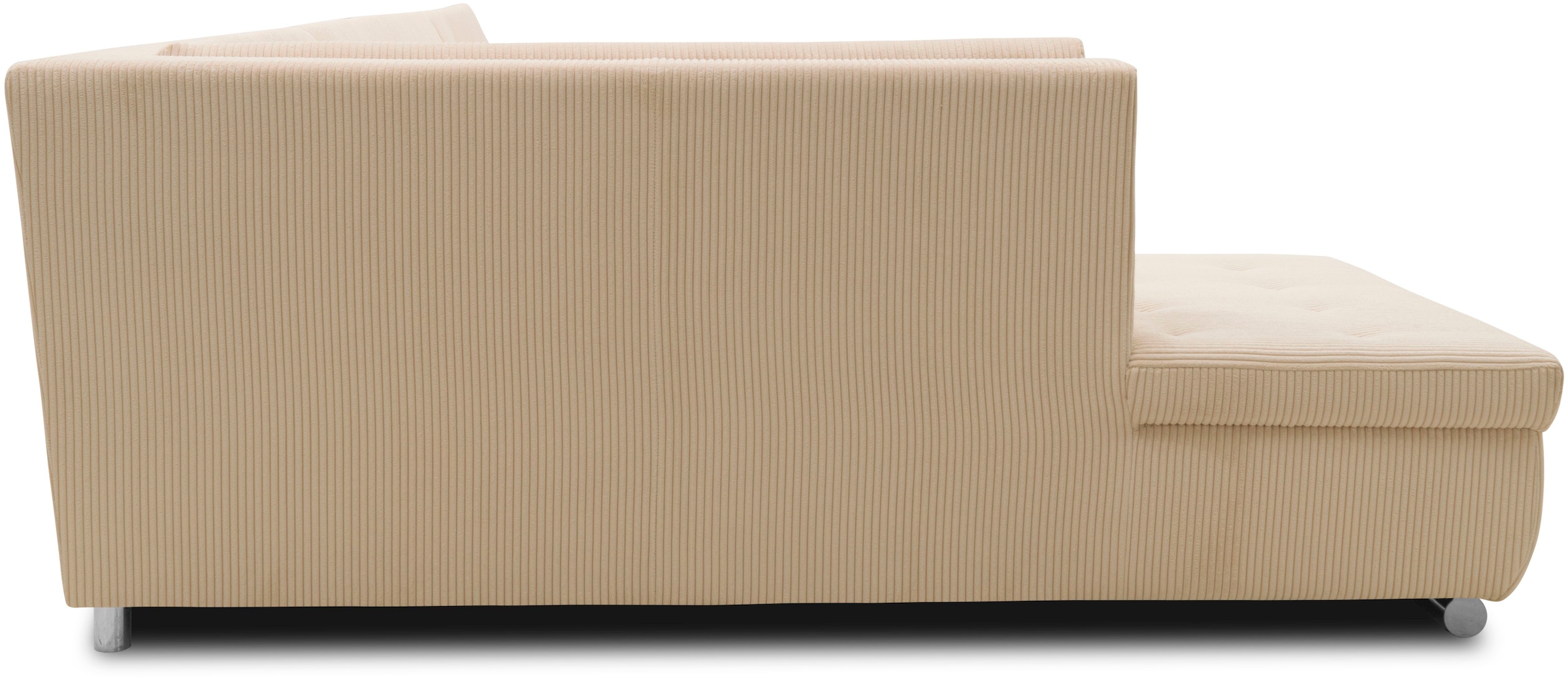 DOMO collection Wohnlandschaft »Treviso incl. Zierkissen, moderne Steppung, XXL: B/T/H: 364/201/83 cm«, wahlweise mit Bettfunktion, in vielen Bezugsarten auch in Cord U-Form