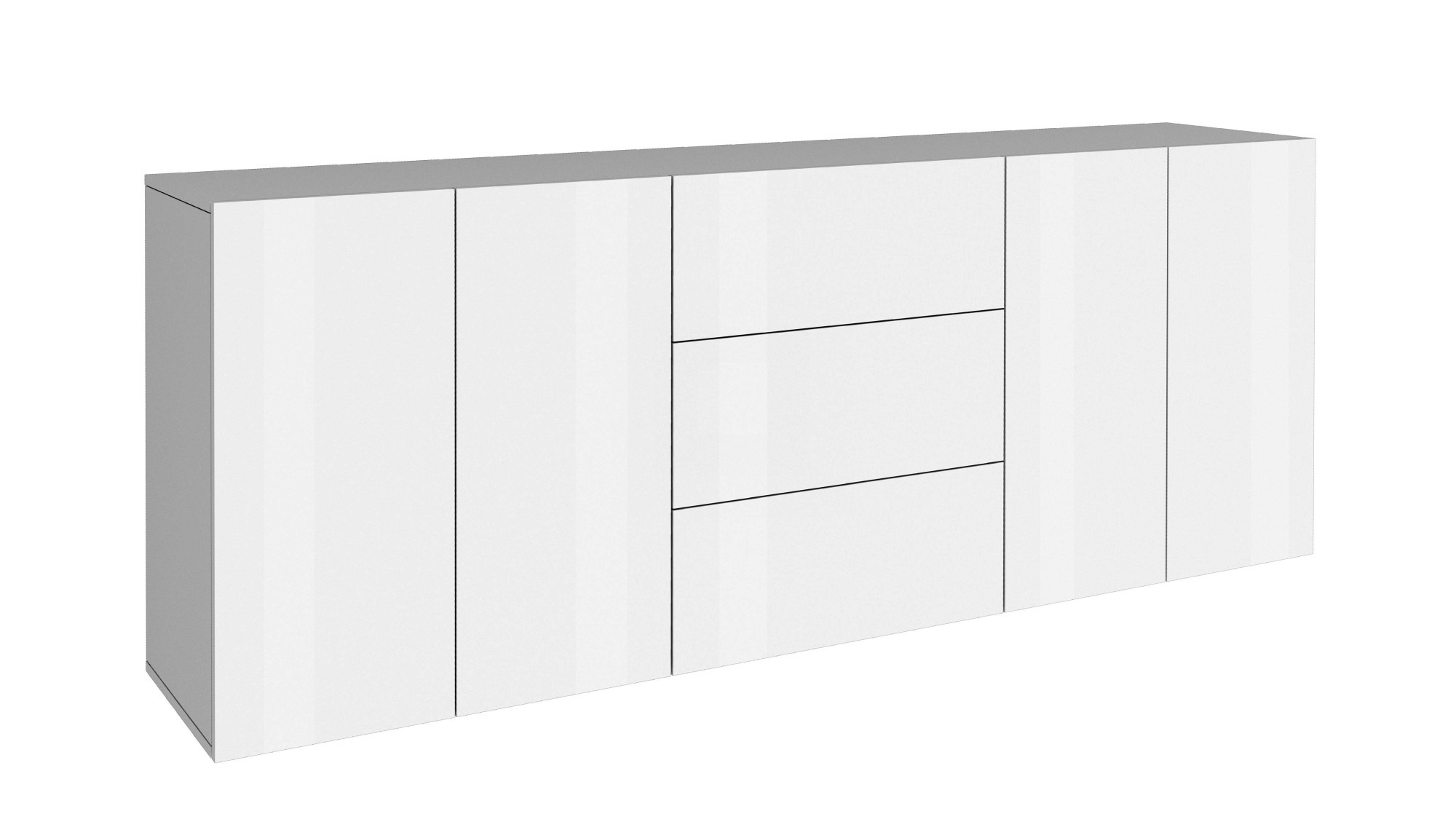OTTO home Sideboard "Egypt, Kommode, Schrank, grifflos" 4 Türen, 3 Schubkäs günstig online kaufen