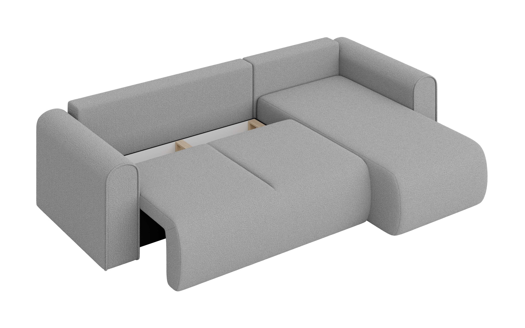 INOSIGN Ecksofa »Zacharia wahlweise Schlafsofa mit Bettkasten, B/T/H 250/166/86 cm«, L-Form mit Wellenunterfederung, Recamiere beidseitig montierbar