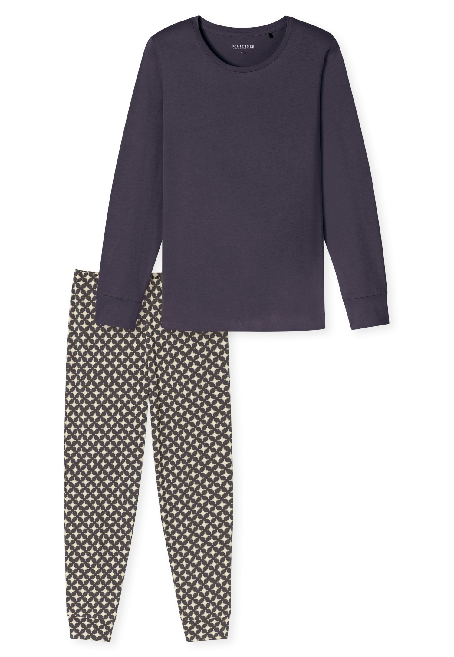 Schiesser Schlafanzug "Comfort Essentials", 2 Stk. Baumwolle, langärmelig, günstig online kaufen