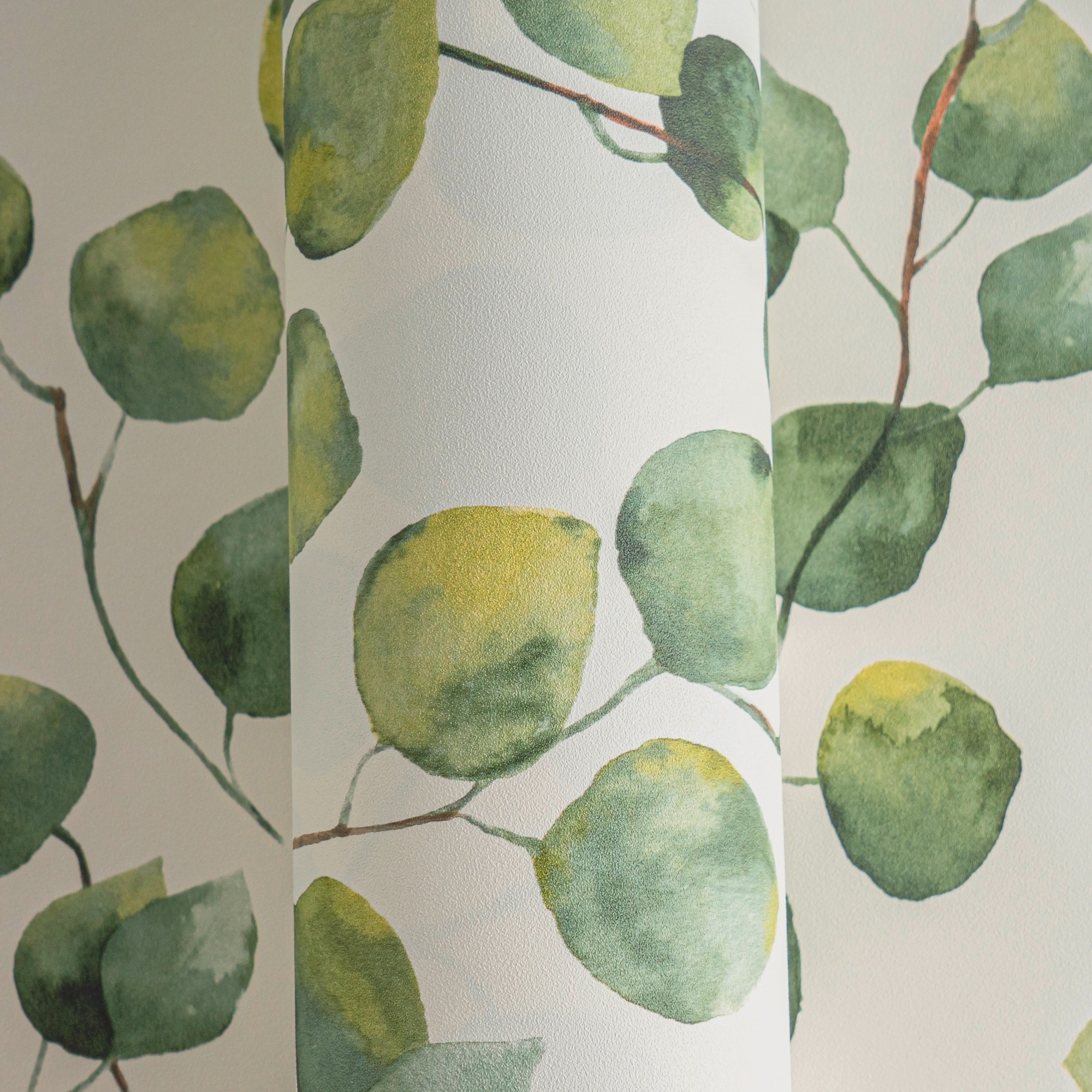 A.S. Création Vliestapete »Greenery mit Blätter Motiv«, floral-botanisch-Wald, Tapete Blumen Tapeten Wohnzimmer Schlafzimmer Küche Flur Design Optik