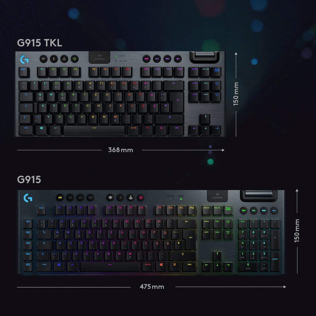 Logitech Gaming-Tastatur »Gaming Tastatur G915 TKL Linear«