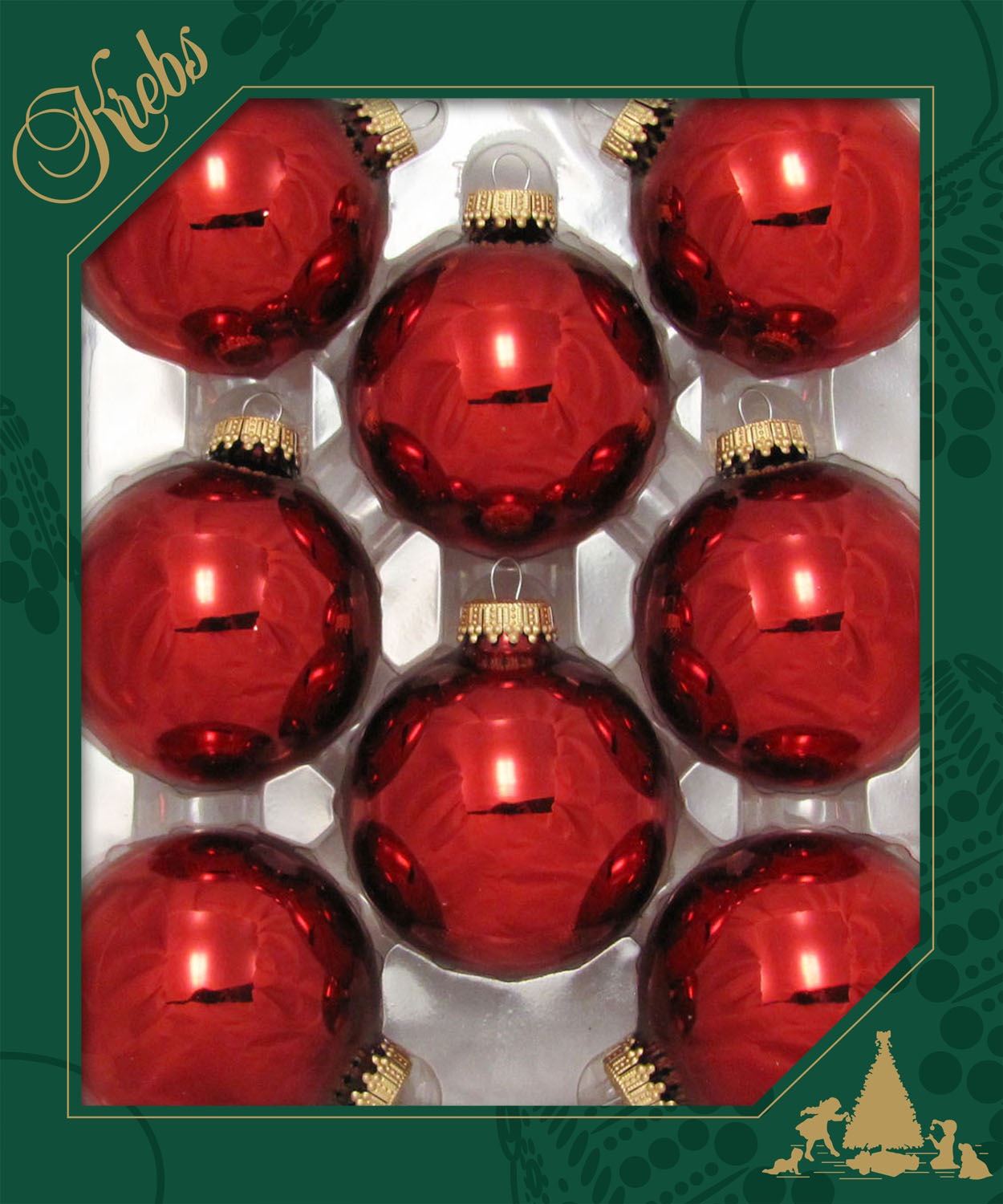 Krebs Glas Lauscha Weihnachtsbaumkugel "CBK70159, Weihnachtsdeko rot, Chris günstig online kaufen