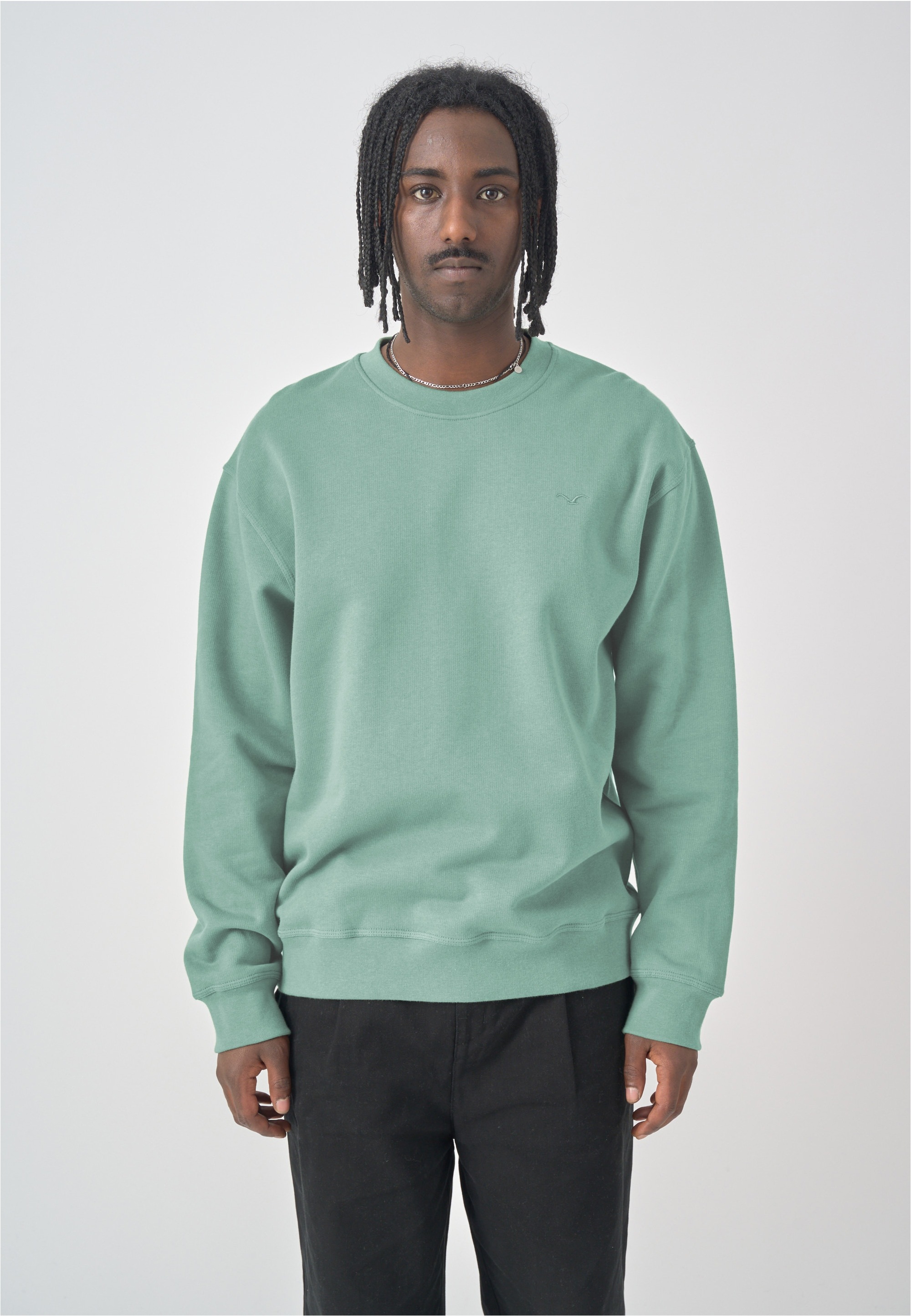 Cleptomanicx Sweatshirt "Ligull Boxy", mit kleiner Möwenstickerei