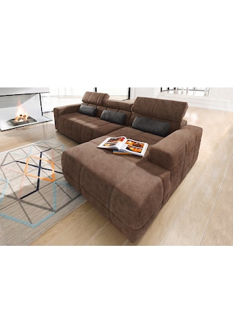 Ecksofa »Brandon große Ausführung B/T/H: 289/177/80 cm, auch in Leder und Cord«