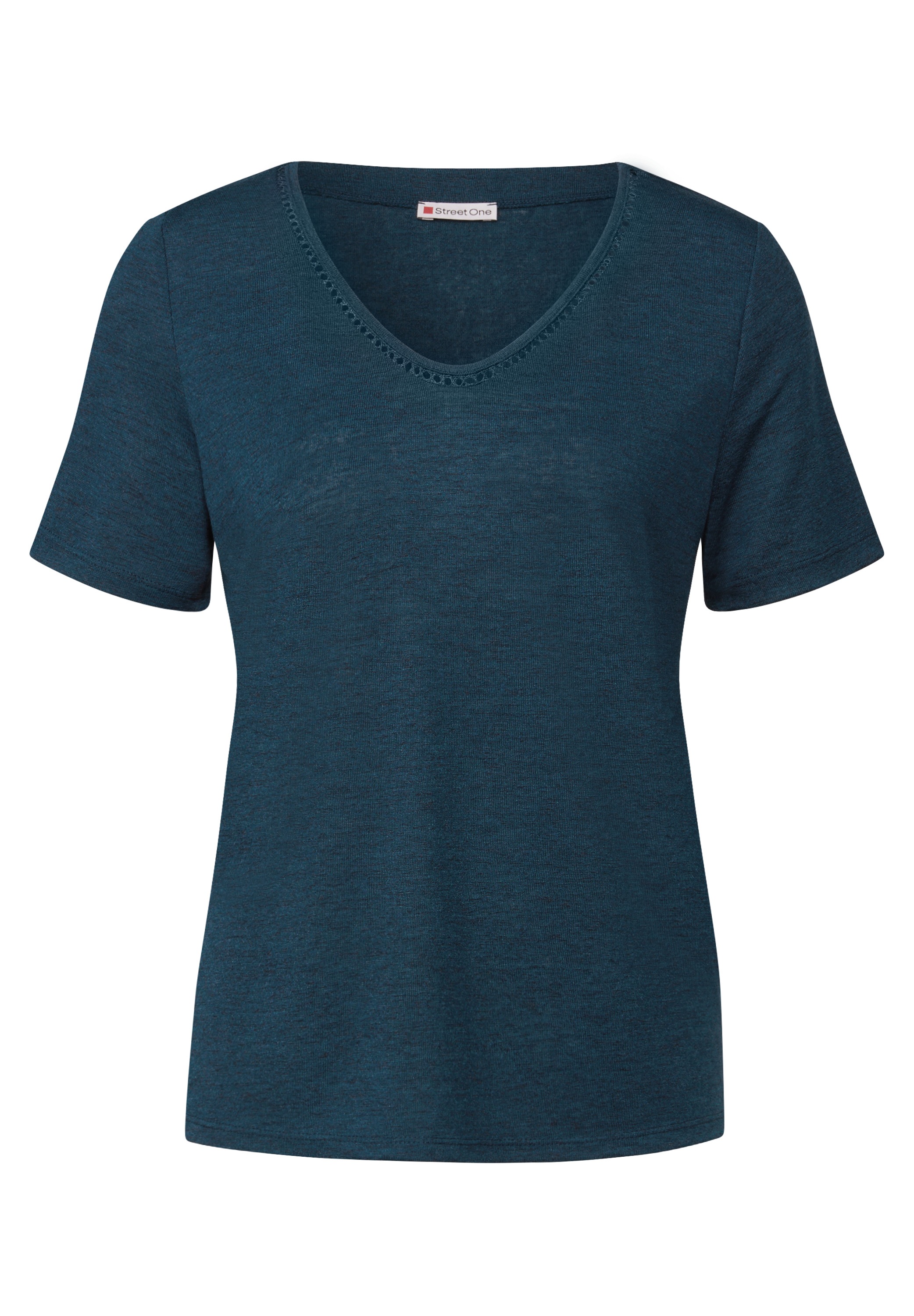 STREET ONE T-Shirt, aus elastischem Materialmix