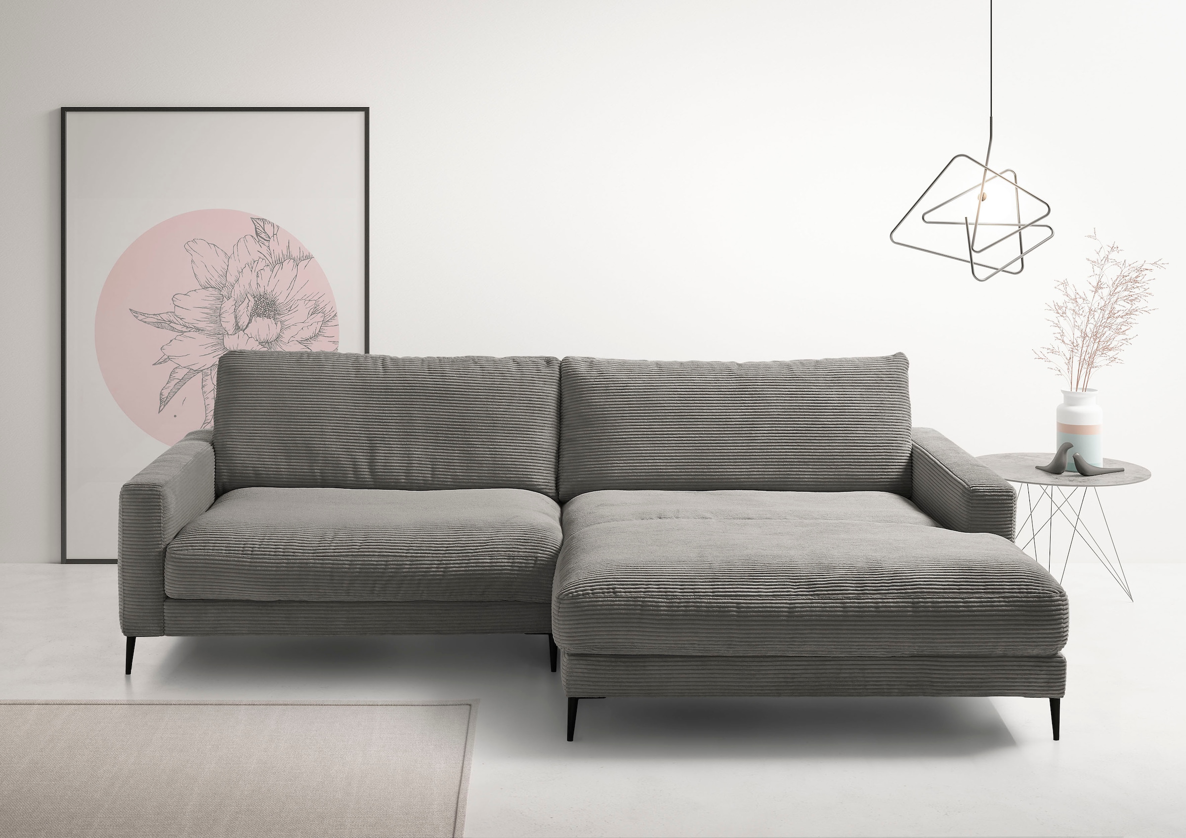 Home affaire Ecksofa "Downtown, B/T/H: 272/190/84 cm L-Form" weicher Sitzko günstig online kaufen