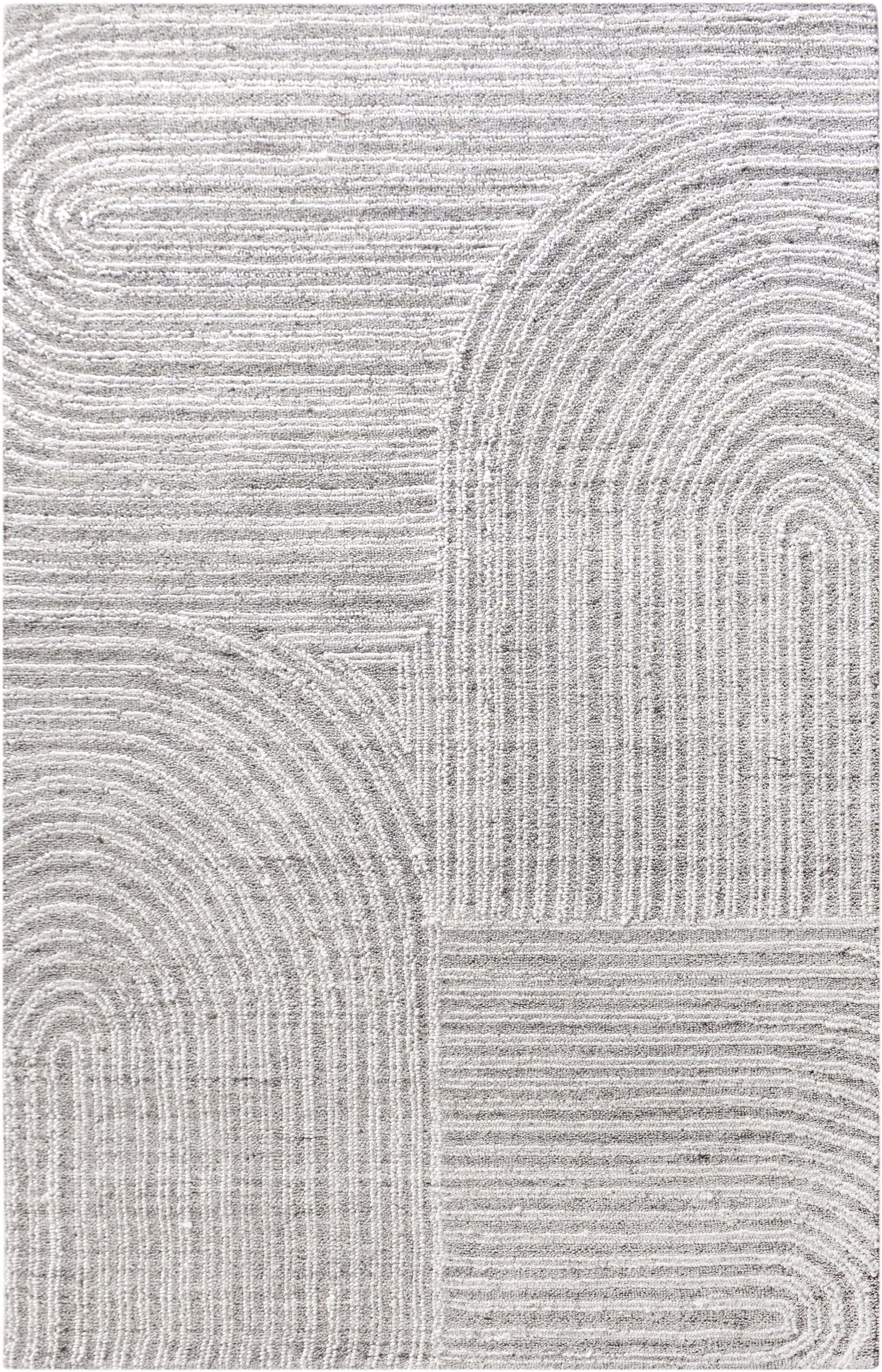 Thumbnail - my home Wollteppich "Brevik, handgefertigt, Wolle, Hoch-Tief-Struktur" rechteckig 11 mm Höhe einfarbig, Wolle, Teppich, ...