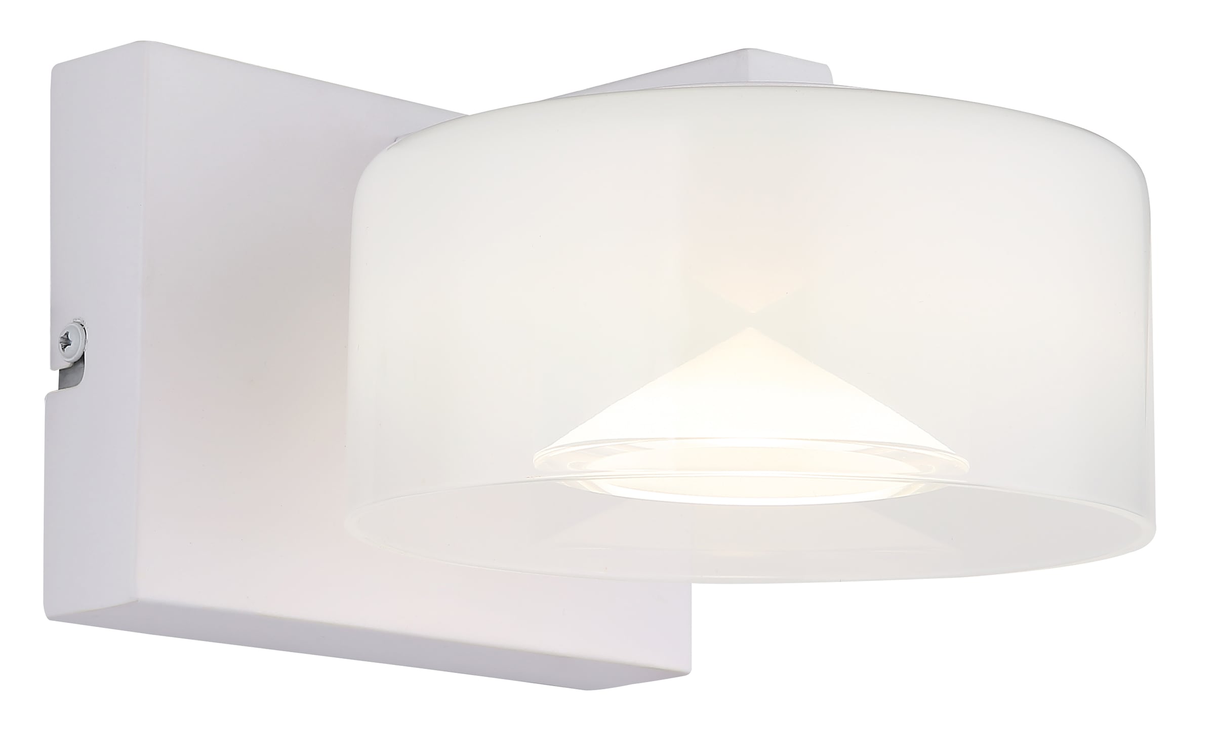 GLOBO LIGHTING LED Wandleuchte »BELINDA«, Leuchtmittel LED-Modul | LED fest integriert, Wandlampe/Glas opal/4000K/Flur/weiß