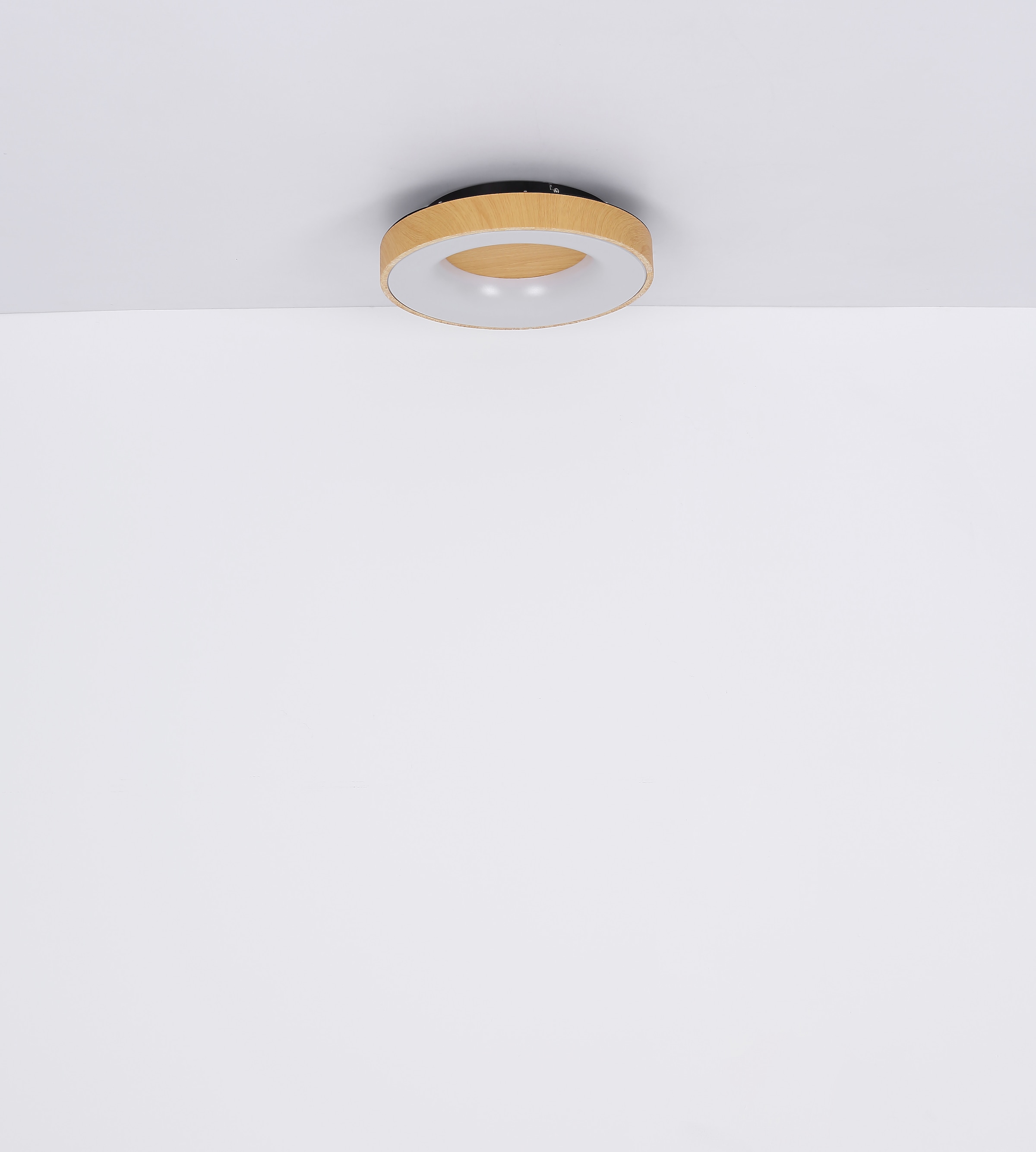 GLOBO LIGHTING LED Deckenleuchte »JOLLI«, Leuchtmittel LED-Modul | LED fest integriert, Deckenlampe/holzoptik/rund/Wohnzimmer/Schlafzimmer/CCT 2700-6000K