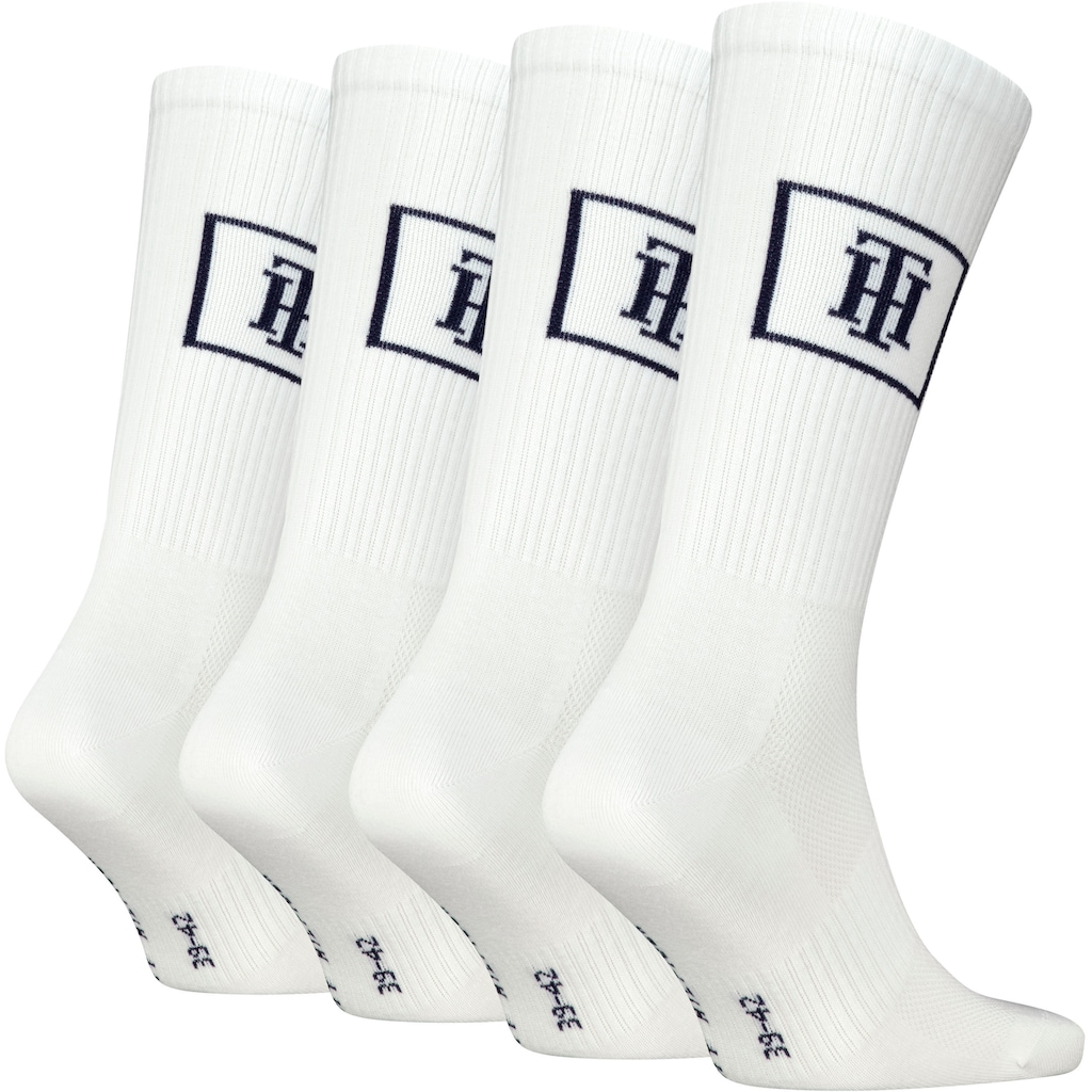 Tommy Hilfiger Sportsocken »CREW SOCK MONOGRAM LOCKER ROOM«, (4 Paar)