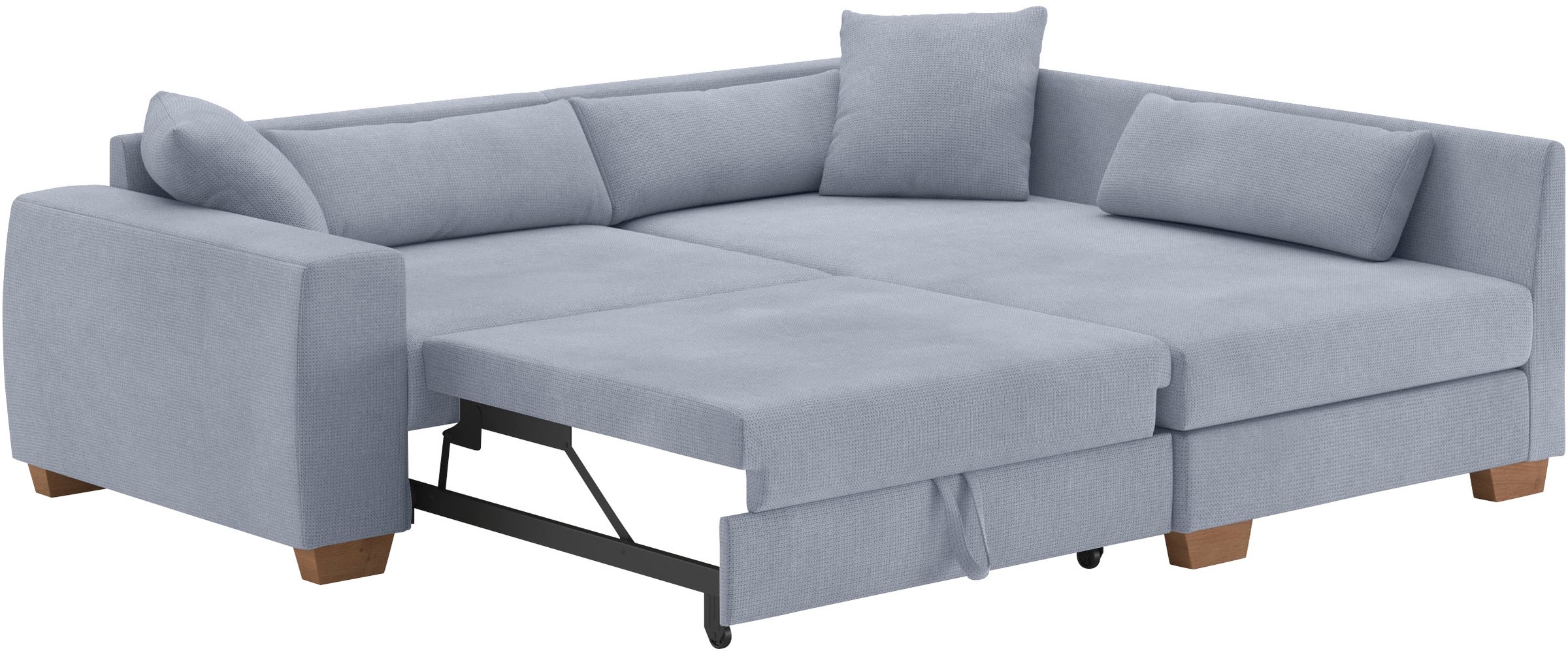 Thumbnail - Mr. Couch Ecksofa "Hilla L-Form, bis 140 kg belastbar" mit Taschenfederkern, wahlweise mit Bettfunktion