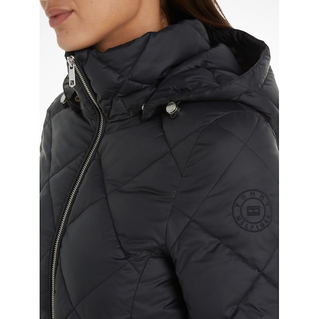 Tommy Hilfiger Steppjacke »ELEVATED BELTED QUILTED JACKET«, mit Kapuze, mit  Logostickerei bestellen | BAUR