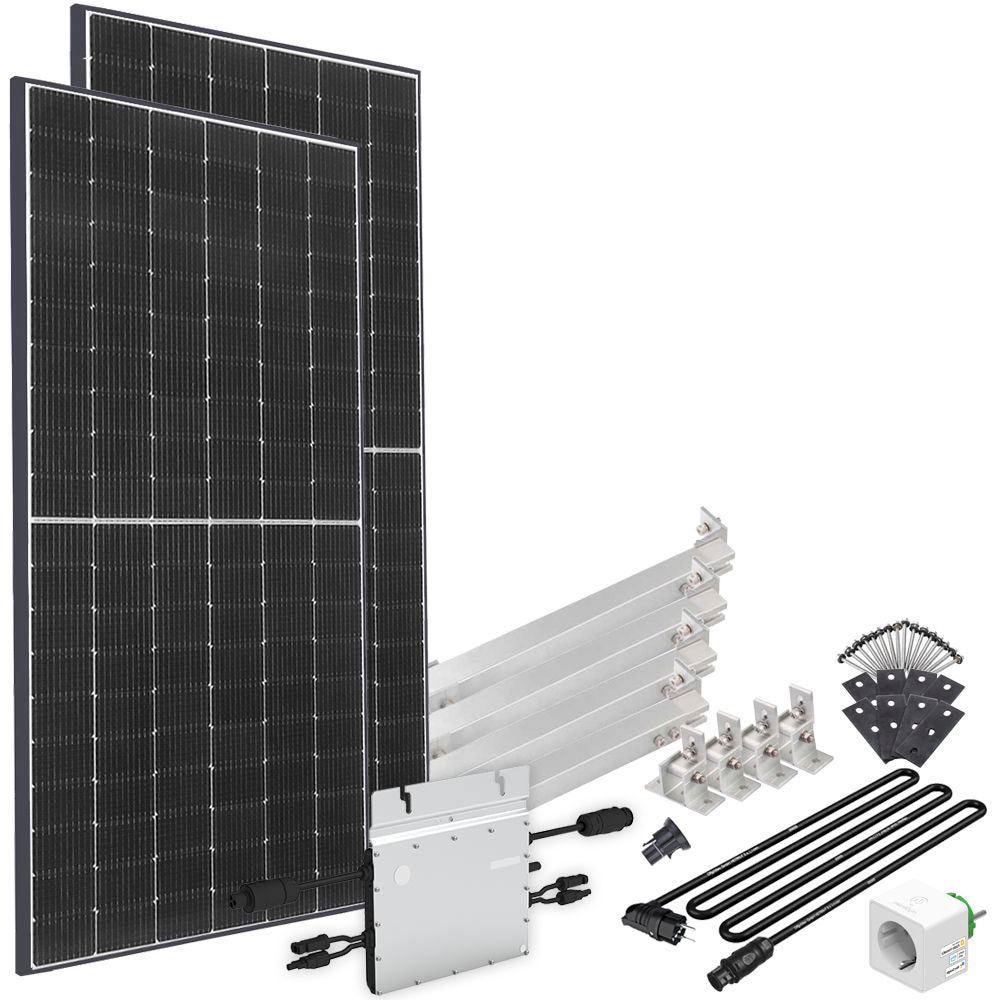 Solaranlage »Solar-Direct 830W HM-800«, Schukosteckdose, 5 m Kabel, Montageset für...