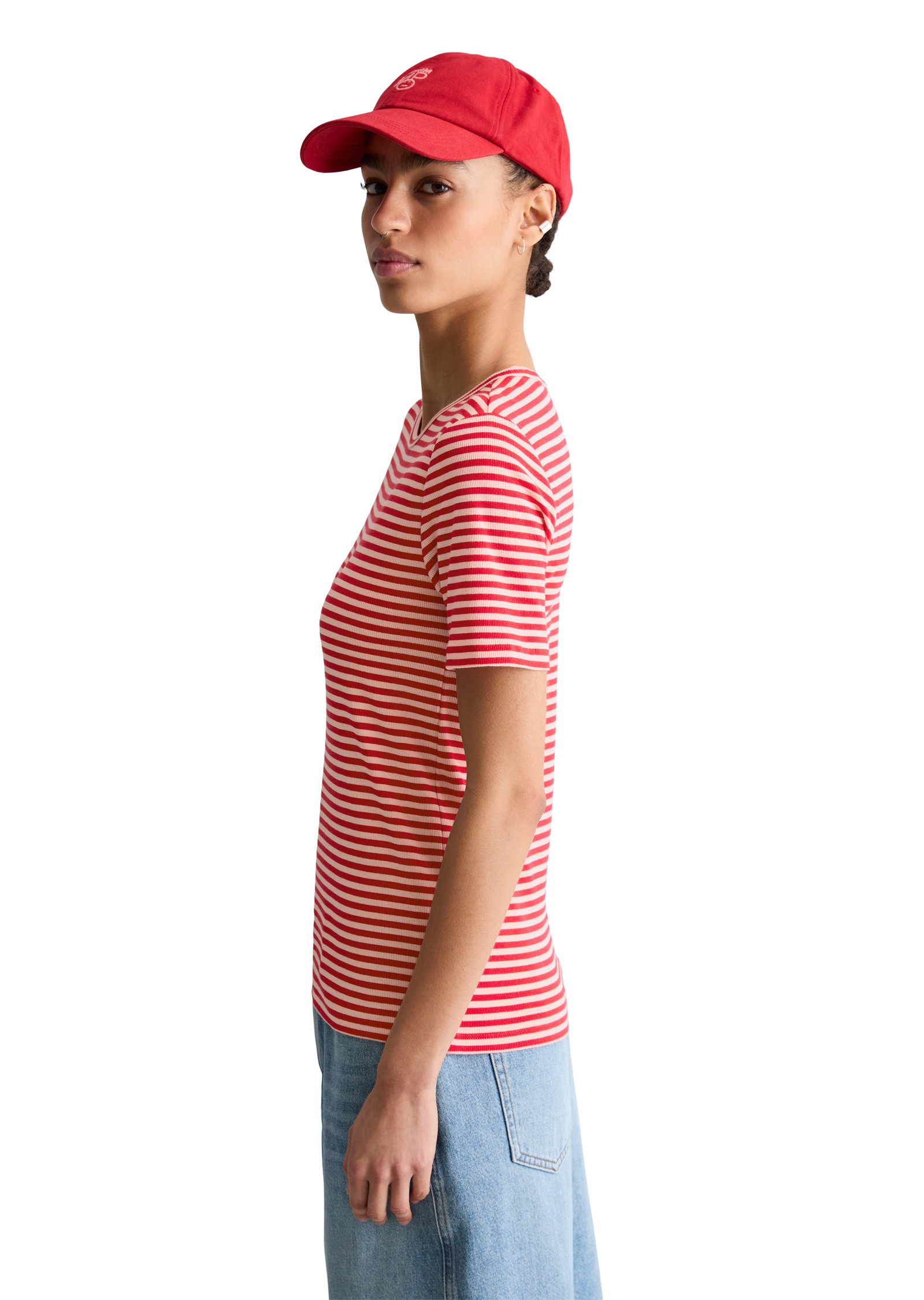 Marc OPolo DENIM T-Shirt "aus Rippjersey" günstig online kaufen