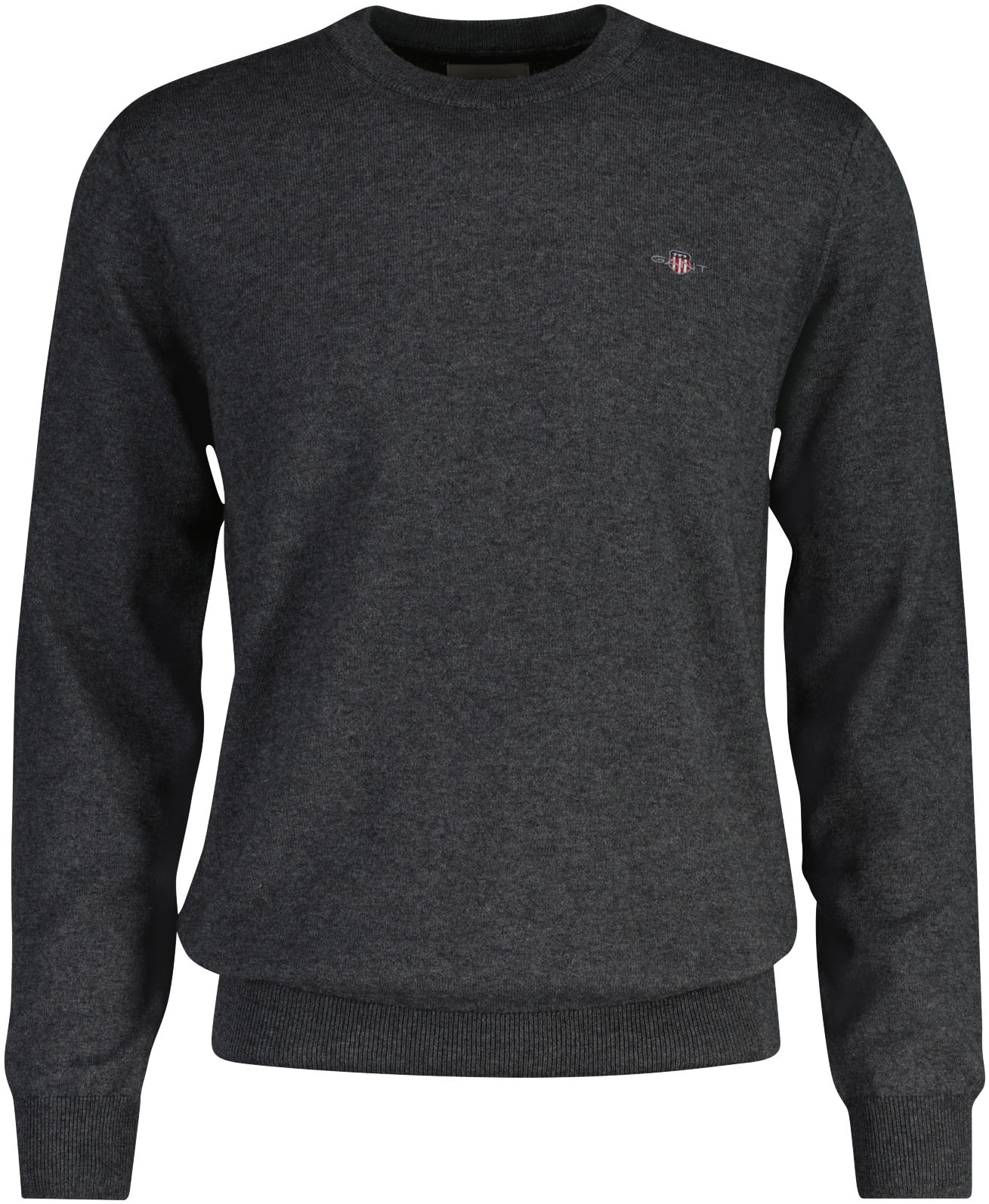 Gant Rundhalspullover "CTN/WO C-NECK", mit Logostickerei günstig online kaufen