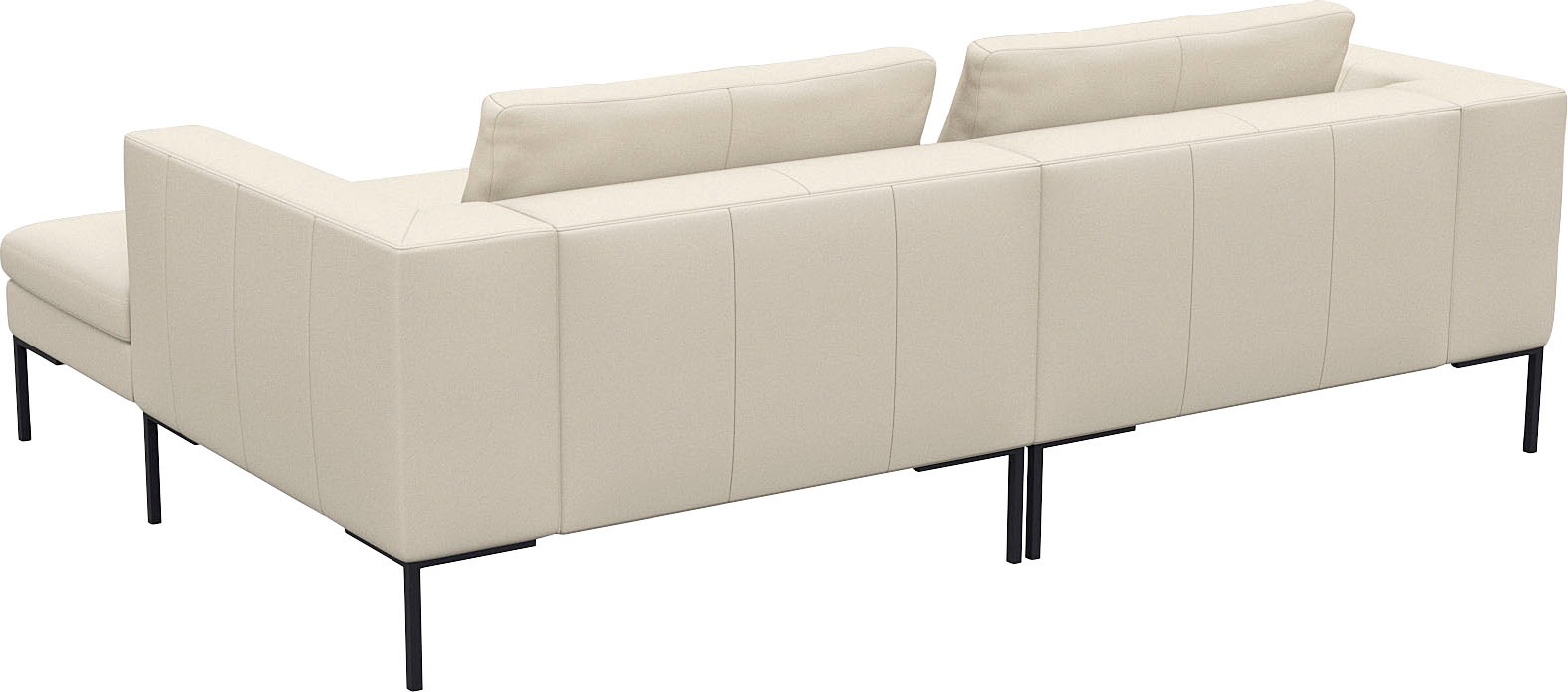 FLEXLUX Ecksofa »Loano, superbequemer Sitzkomfort durch Kaltschaum im Sitz, L-Form«, modernes Sofa, frei im Raum stellbar, lose Kissen, hoher Fuß