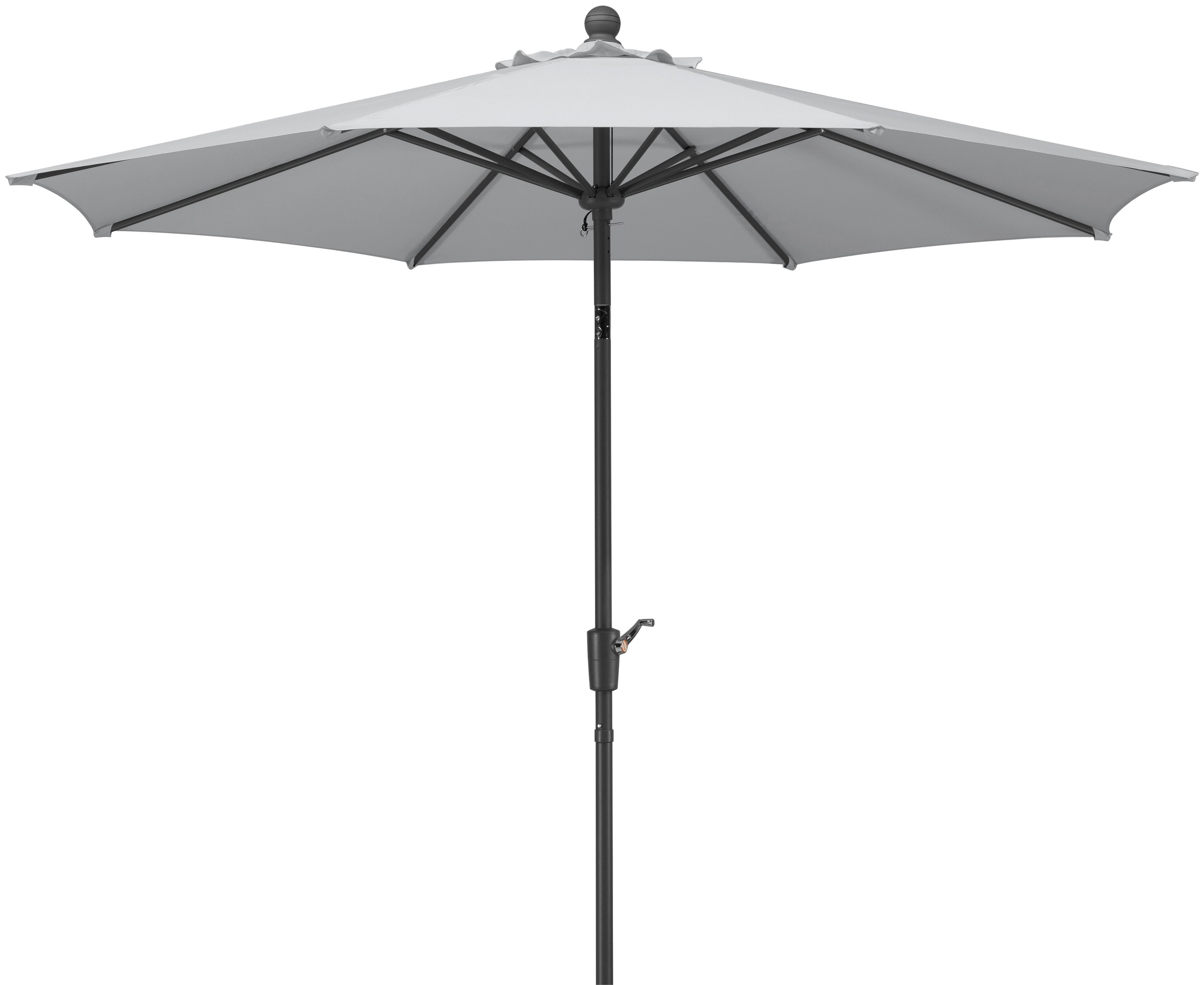 Schneider Schirme Marktschirm »Harlem«, Durchmesser 270 cm, silbergrau, rund, ohne Schirmständer