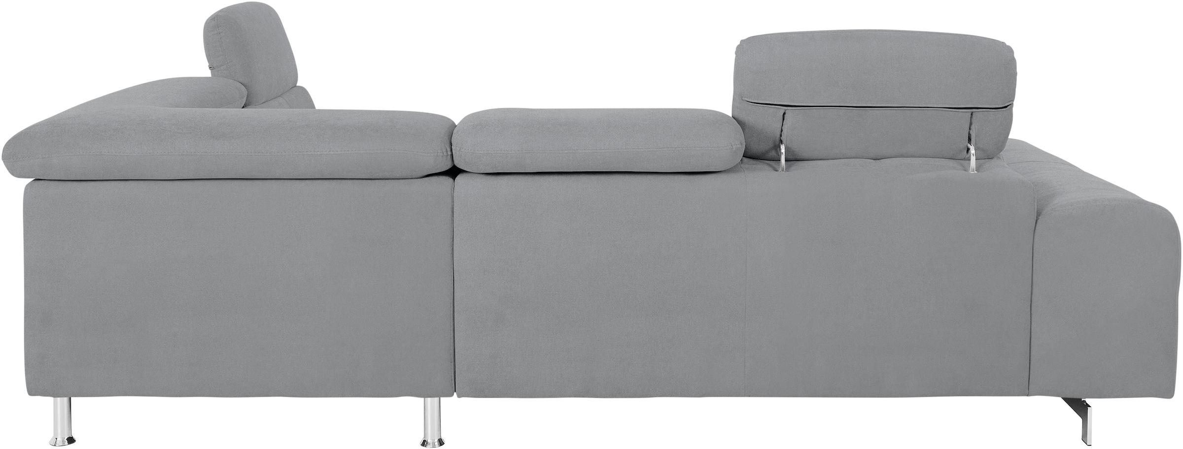 COTTA Ecksofa »Chef L-Form«, mit Kopfteilverstellung, edle Metallkufen, wahlweise mit Bettfunktion