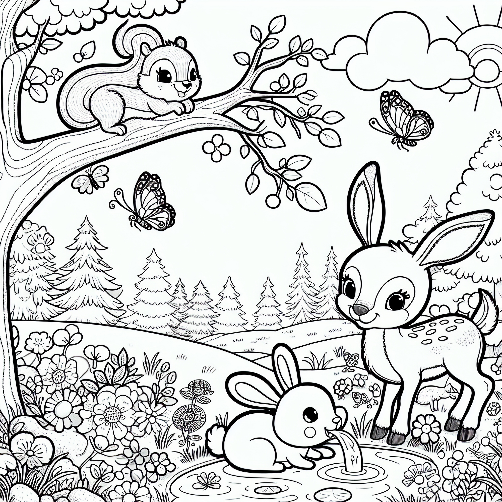 queence Wandsticker »Waldtiere«, (1 St.), DIY-Wandsticker zum Bemalen