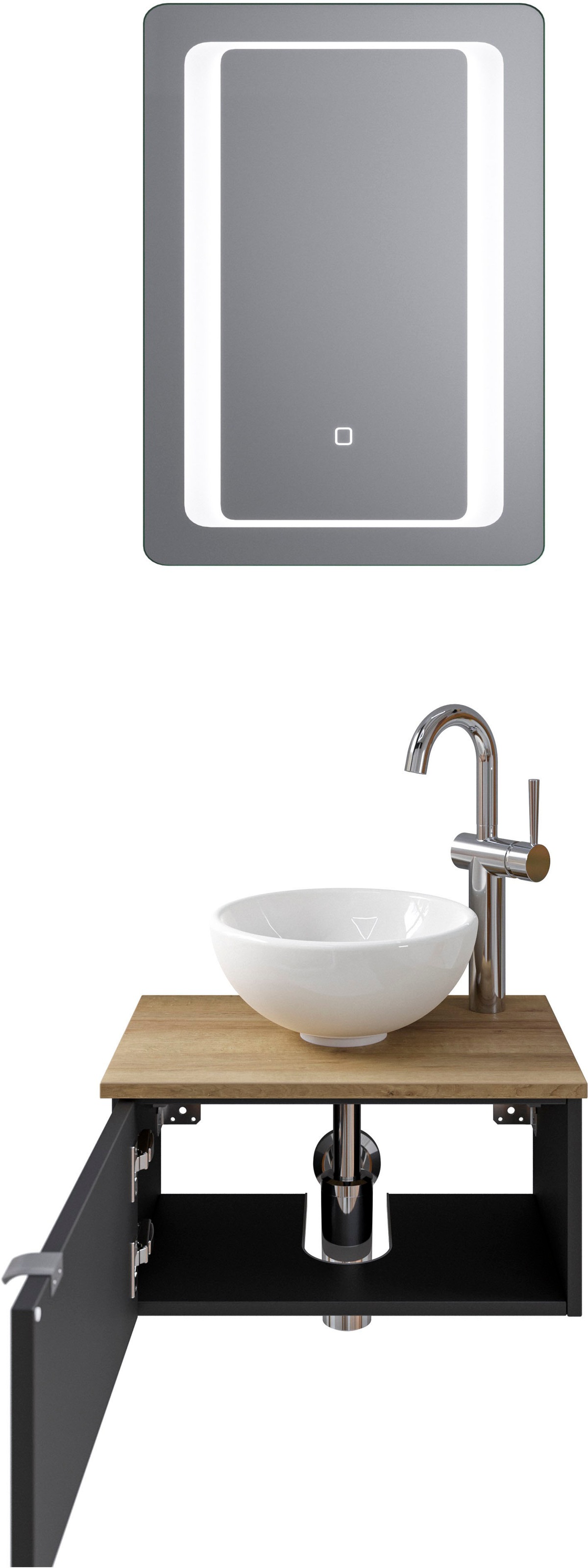 Saphir Badmöbel-Set "Serie 6915" 4 Stk. tlg. Gäste-Bad, 51 cm breit, mit LE günstig online kaufen