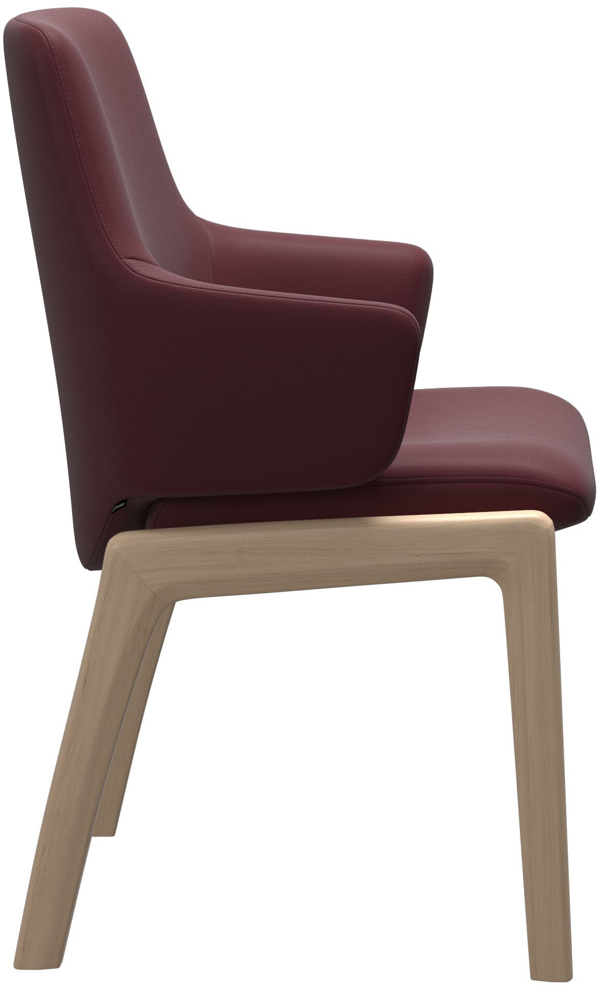 Stressless® Polsterstuhl »Laurel«, Leder BATICK, Low Back mit Armlehne, Größe L, abgerundete Beine in Eiche gekalkt