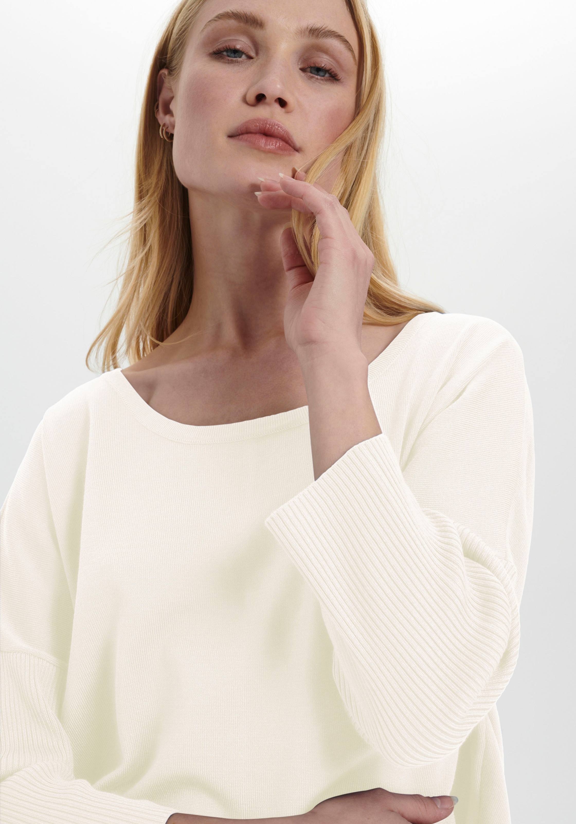 Saint Tropez Rundhalspullover "A2561, MilaSZ R-Neck" Feinstrick mit Viskose günstig online kaufen