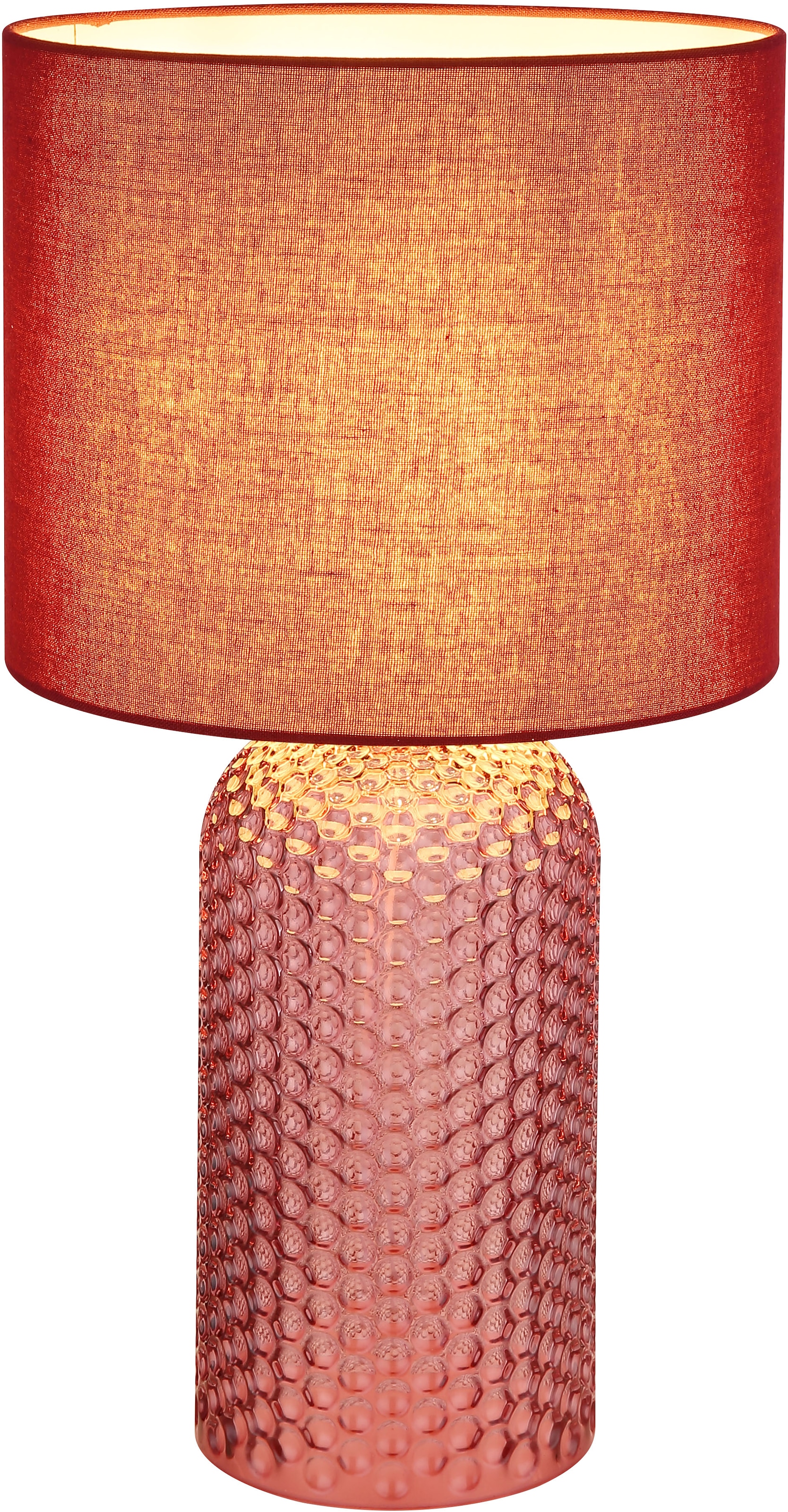 GLOBO LIGHTING Tischleuchte »SOFIA«, Leuchtmittel E27 | ohne Leuchtmittel, Tischlampe/rot/Wohnzimmer/Flur/Schlafzimmer