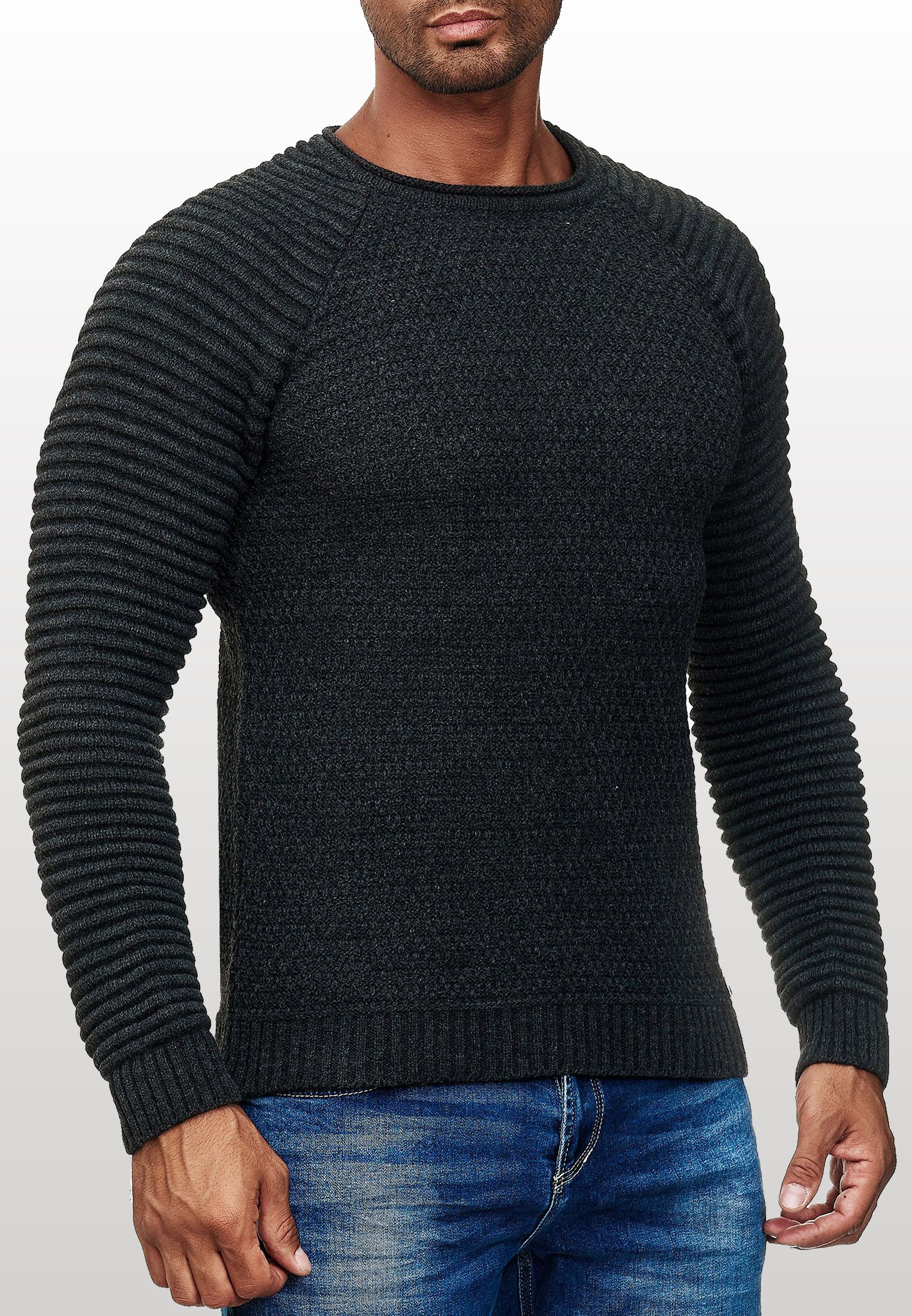 Strickpullover, in modischem Grobstrick-Design