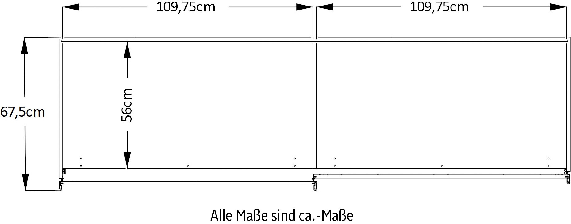 STAUD Schwebetürenschrank »Includo, Made in Germany«, Mit vier verschiedenen Ausstattungsvarianten