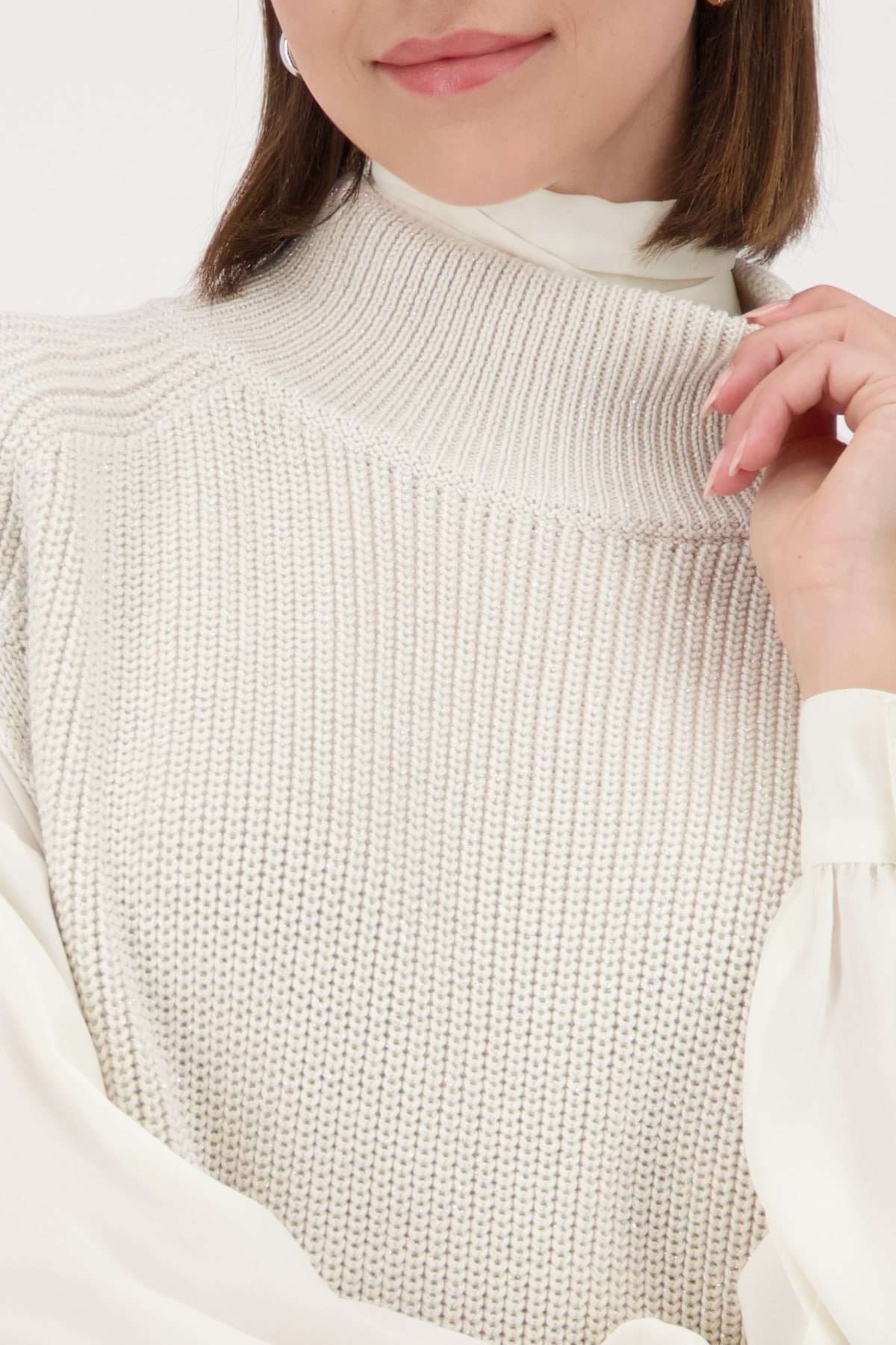 Monari Pullunder Regular fit mit Stehkragen