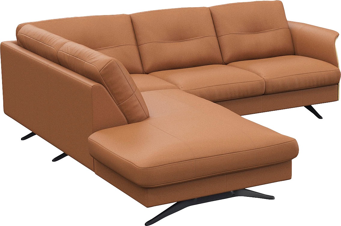 FLEXLUX Ecksofa »Glow, super bequem durch hochwertigem Sitzaufbau mit Federkern, L-Form«, Modernes skandinavisches Design