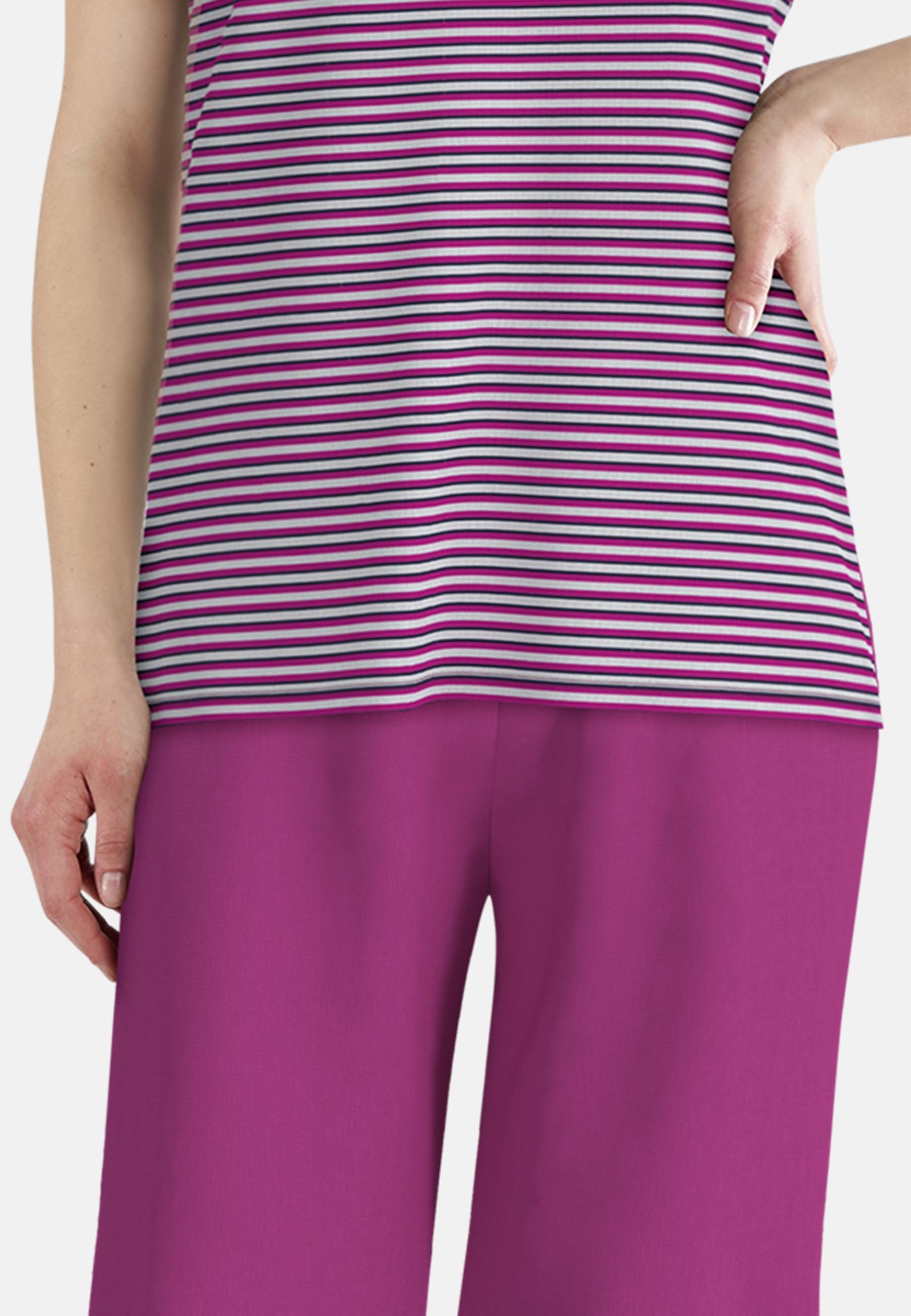 Thumbnail - GÖTZBURG Shorty atmungsaktiv, gestreift, Kurzarm, Rundhalsausschnitt, Baumwolle