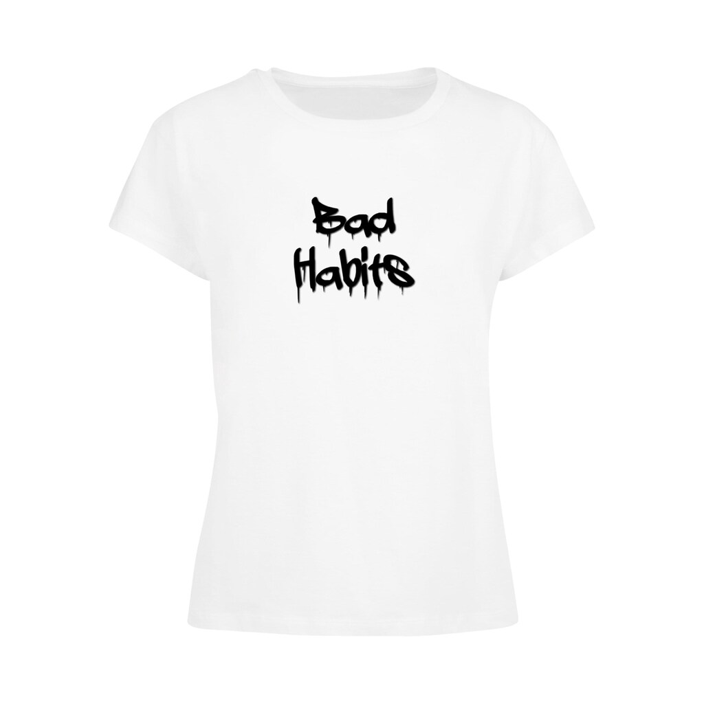 Merchcode T-Shirt »Merchcode Damen Ladies Bad Habits Box Tee«, (1 tlg.)