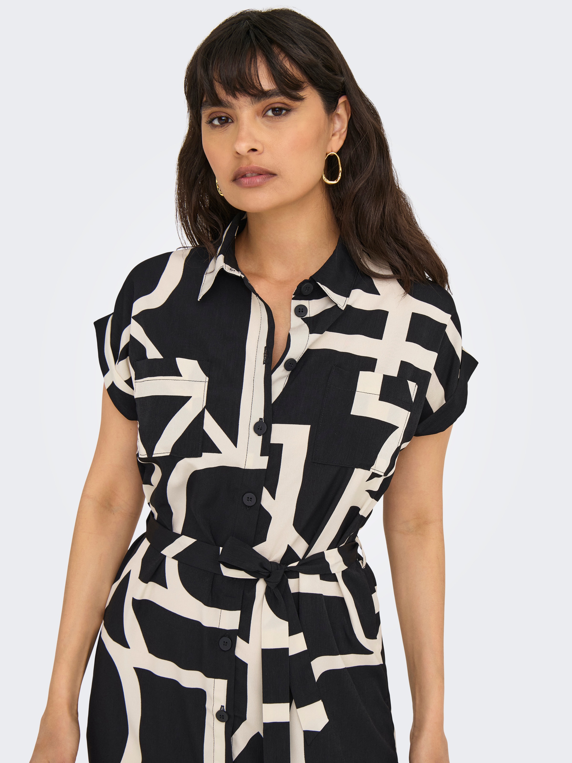 Thumbnail - ONLY Hemdblusenkleid "ONLHANNOVER S/S SHIRT DRESS NOOS WVN" Brusttaschen Sommerkleid