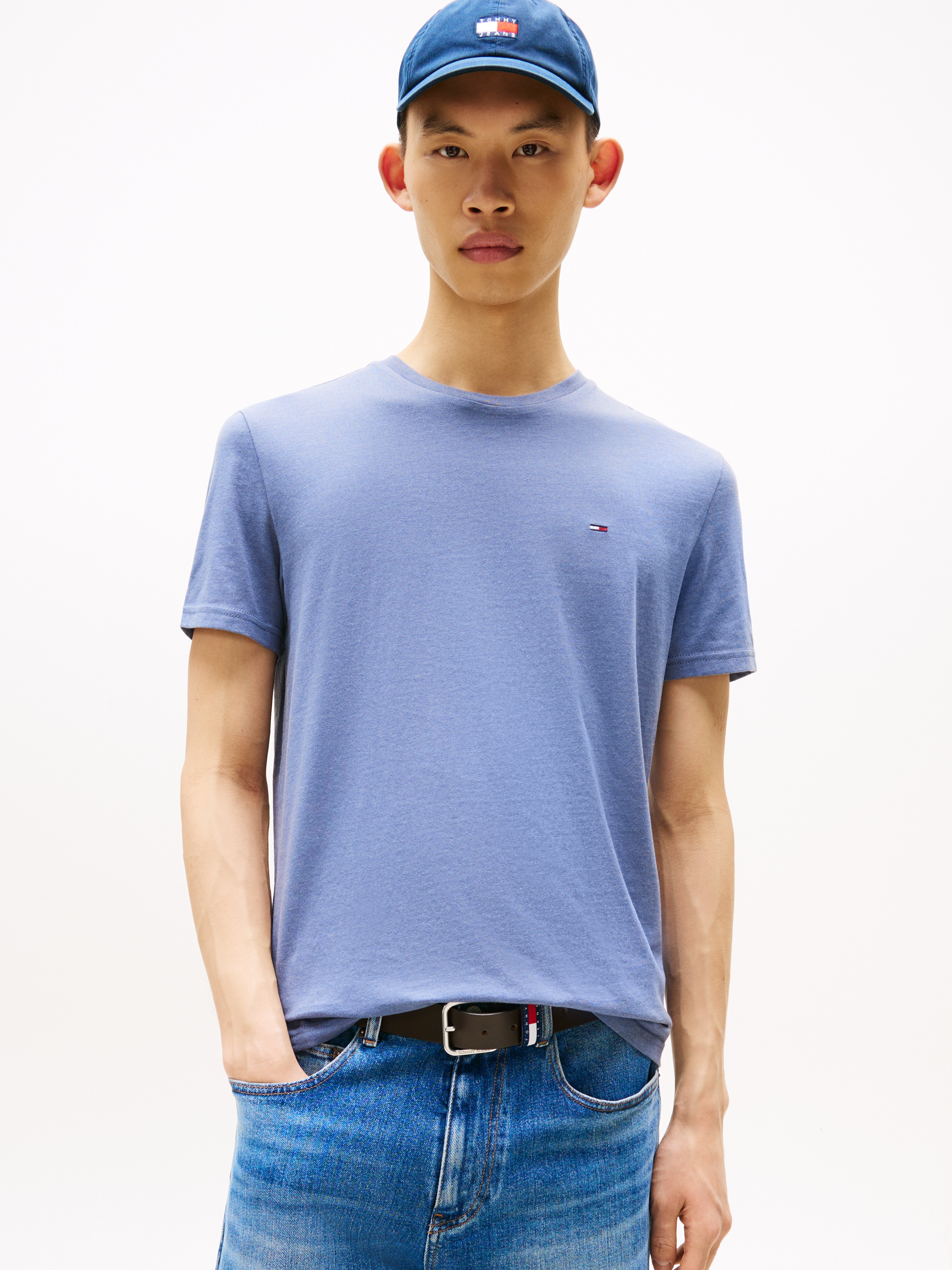 Tommy Jeans "TJM XSLIM JASPE HTR TEE EXT" Mit Rundhalsausschnitt günstig online kaufen