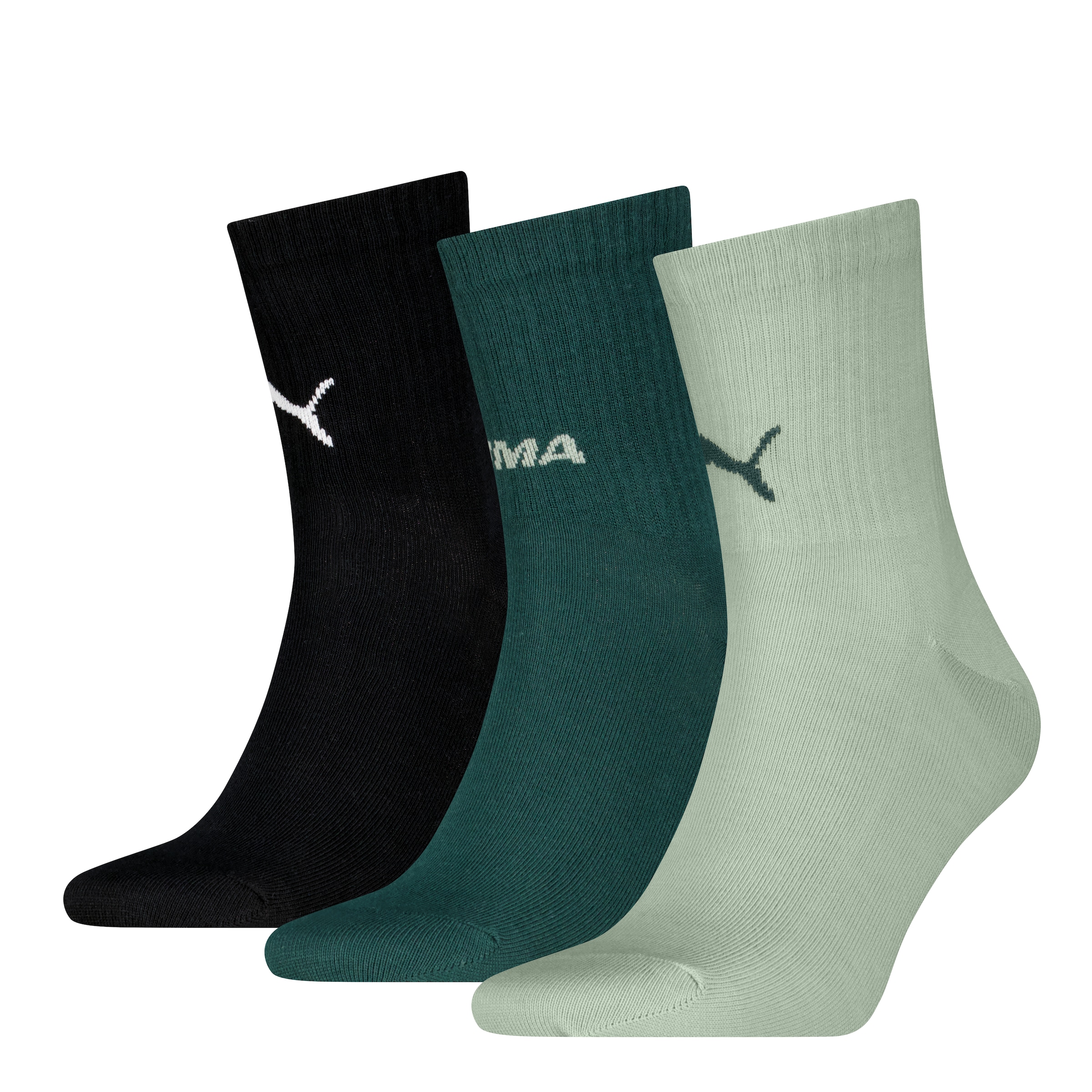 PUMA Kurzsocken "PUMA UNISEX LOGO STACKING SHORT CREW" 3 Paar