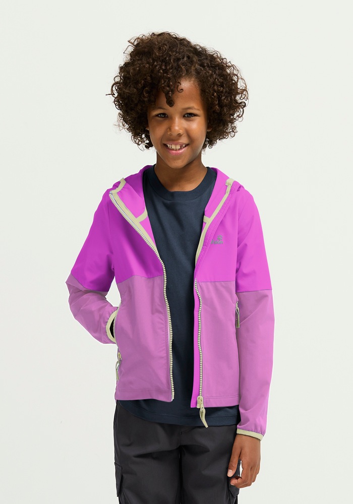 Jack Wolfskin Softshelljacke »SANDBIRD HOODED JKT K« Winddicht, atmungsaktiv, Übergangsjacke